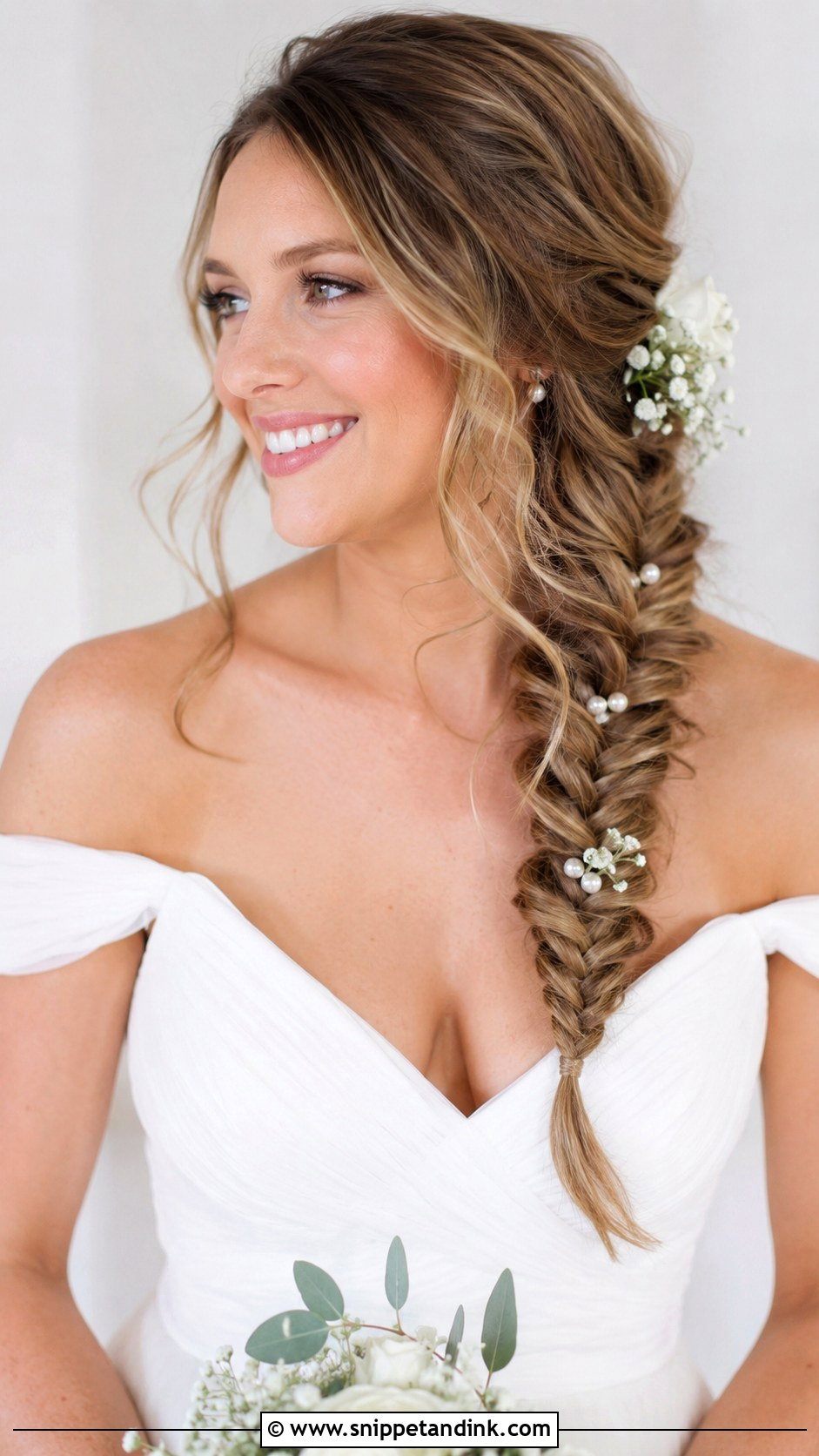 Side Braid Wedding Hairstyle - Snippet and Ink - 25 Braided Wedding Hairstyles