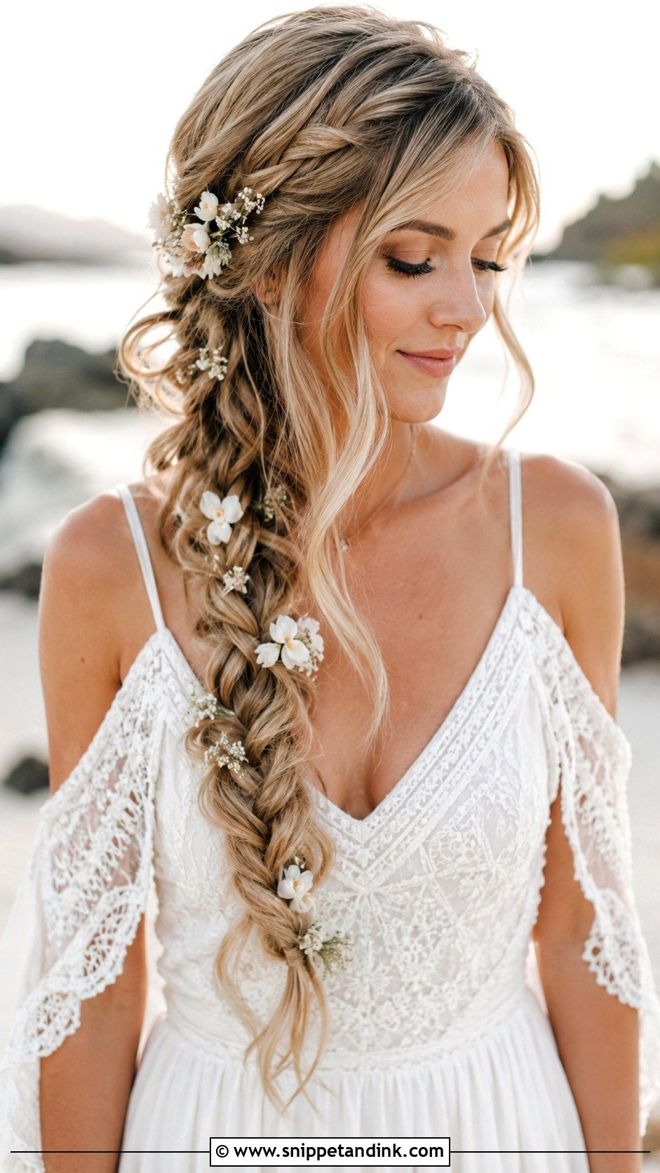 Side Braid Wedding Hairstyle - Snippet and Ink - 30 Bride Hairstyle Ideas