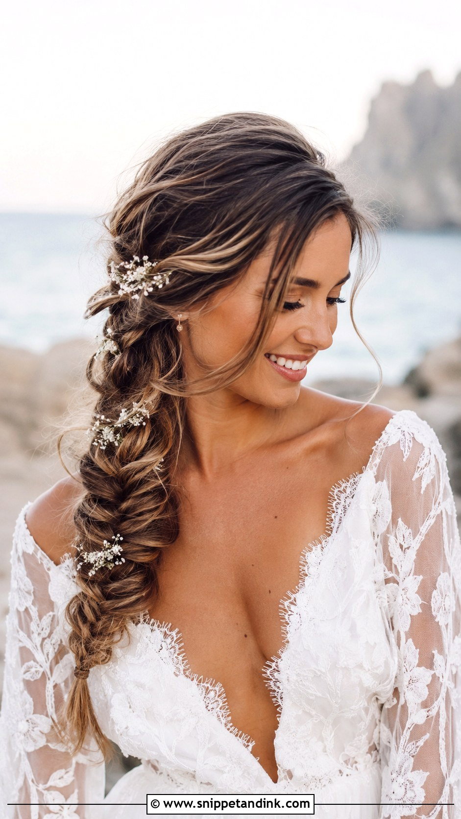Side Braid Wedding Hairstyle - Snippet and Ink - 30 Hairstyles for Long Hair Wedding