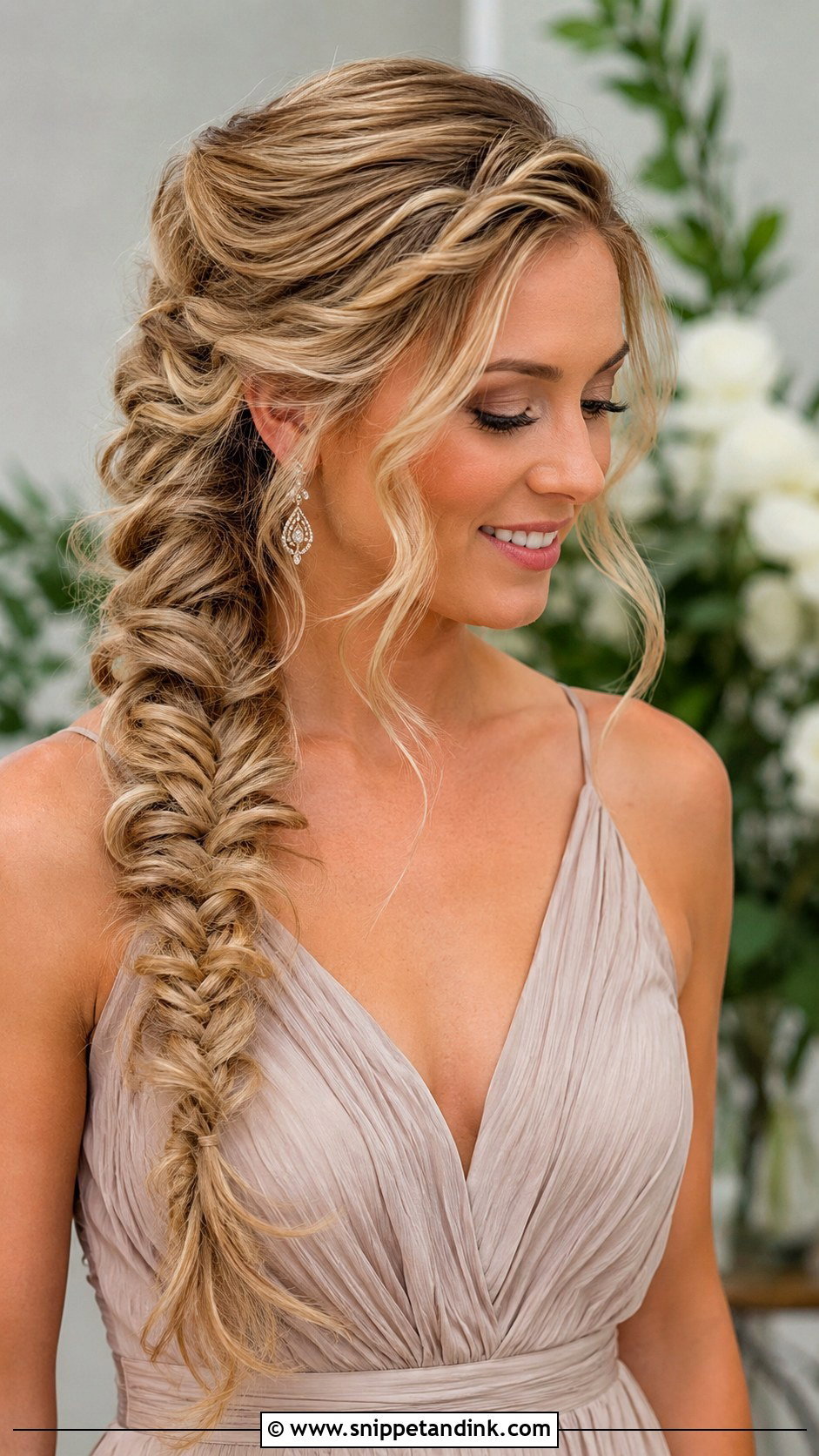 Side Braid Wedding Hairstyle - Snippet and Ink - 15 Hairstyles for Women in Wedding