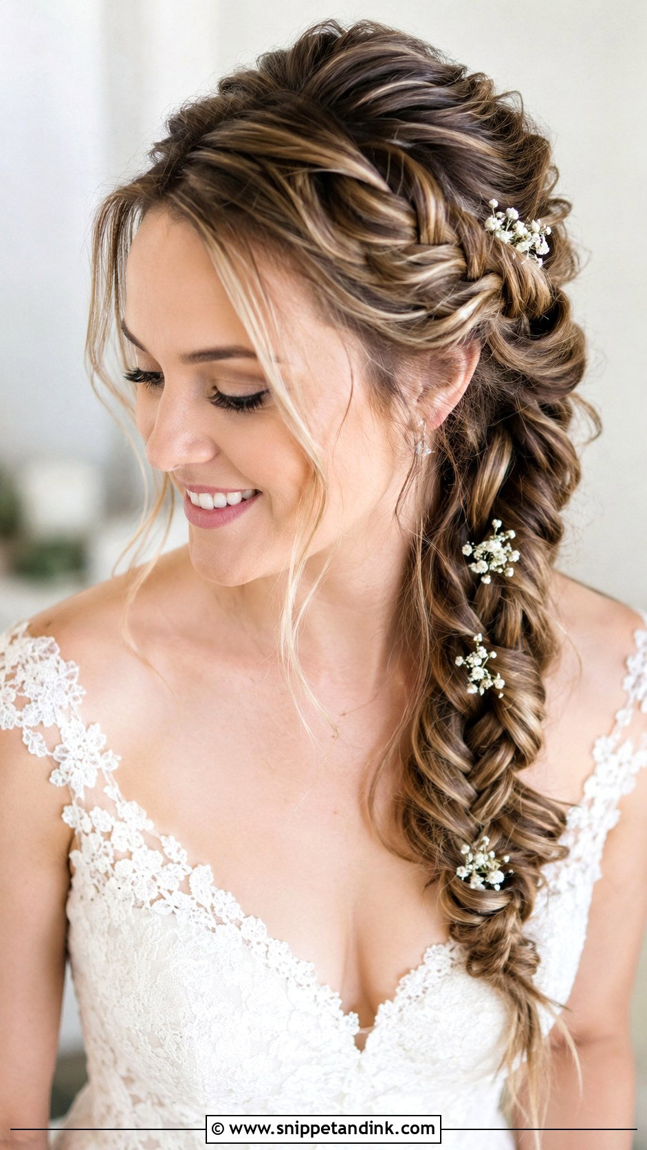 Side Braid Wedding Hairstyle - Snippet and Ink - 15 Wedding Hairstyles to the Side