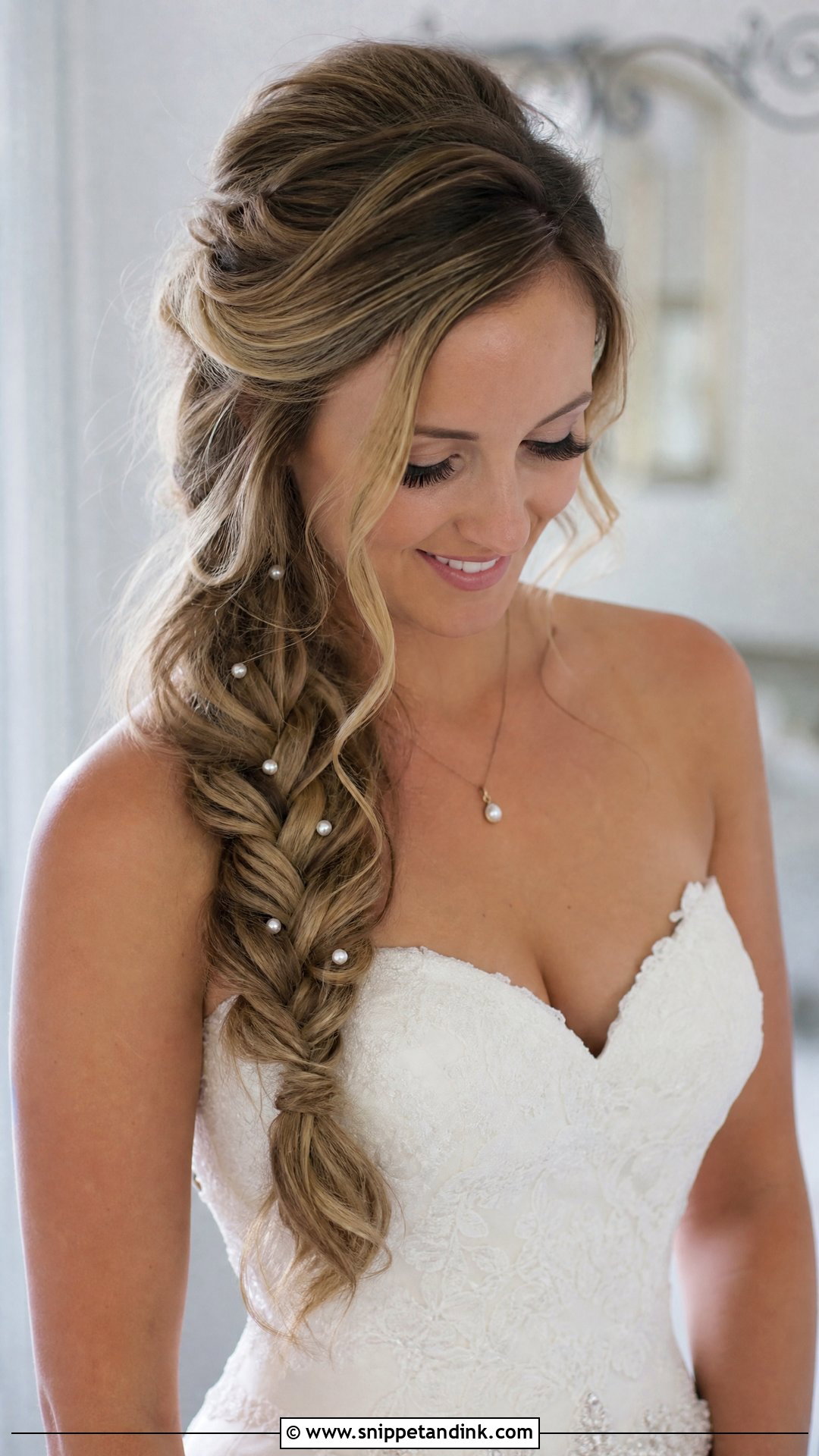 Side Braid Wedding Hairstyle - Snippet and Ink - 20 Bridal Hair Braids