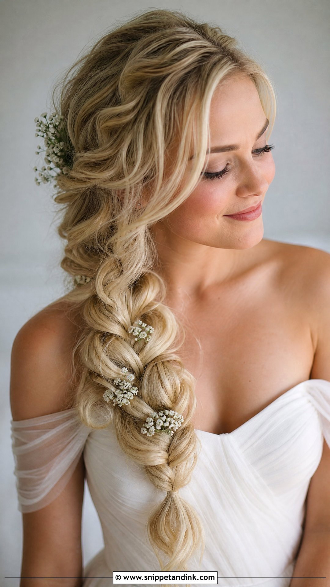 Side Braid Wedding Hairstyle - Snippet and Ink - 15 Basic Wedding Hairstyles