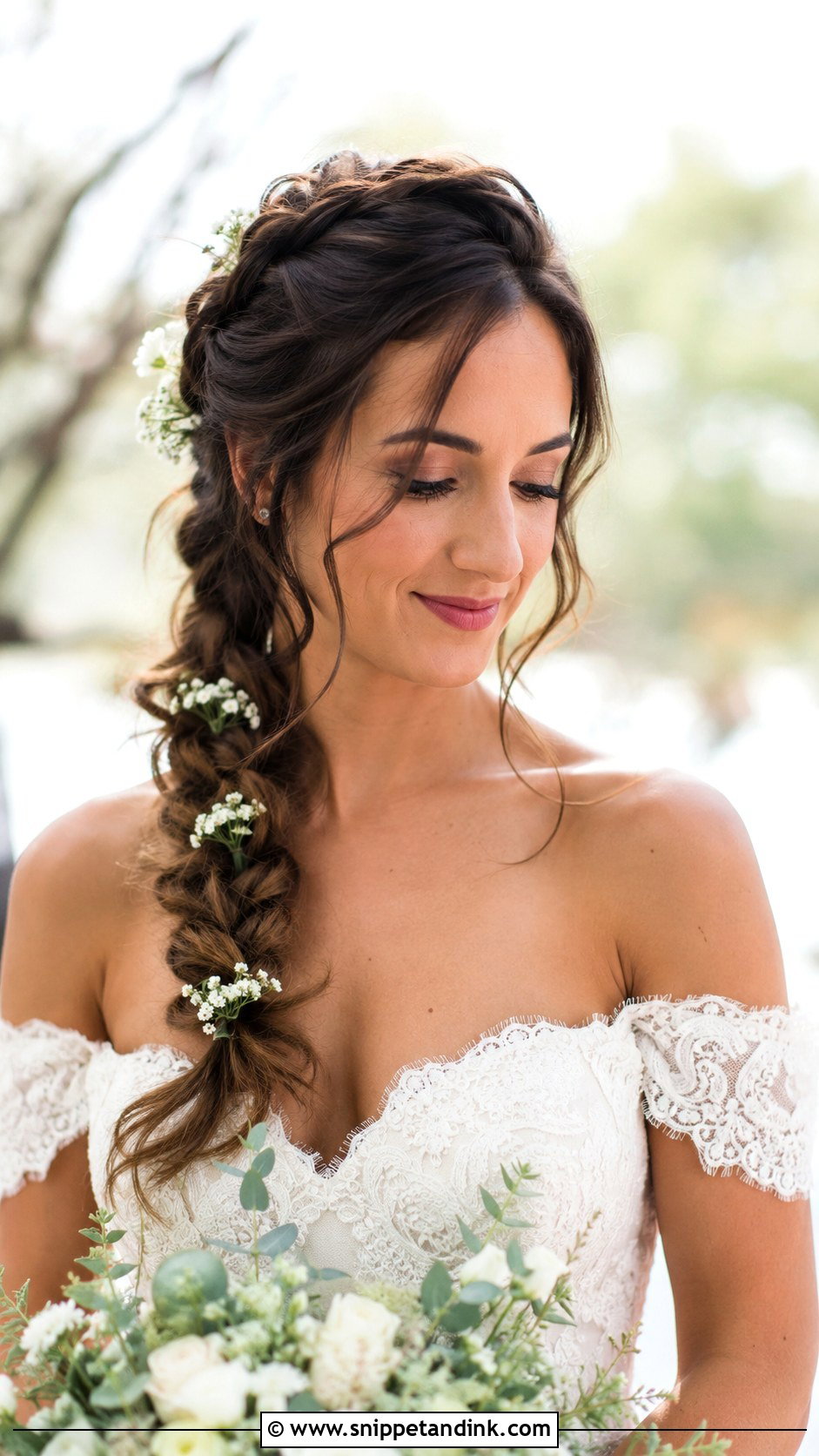 Side Braid Wedding Style - Snippet and Ink - 20 Latest Bridal Hairstyles