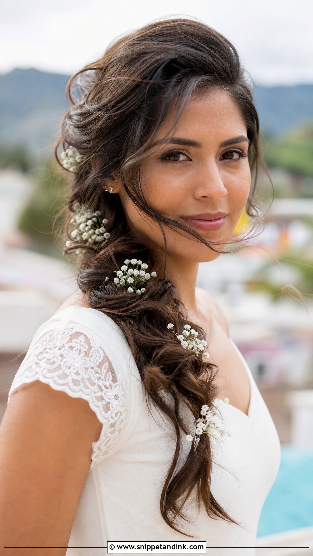 Side Braid With Front Volume - Snippet and Ink - 20 Front Bridal Hairstyles