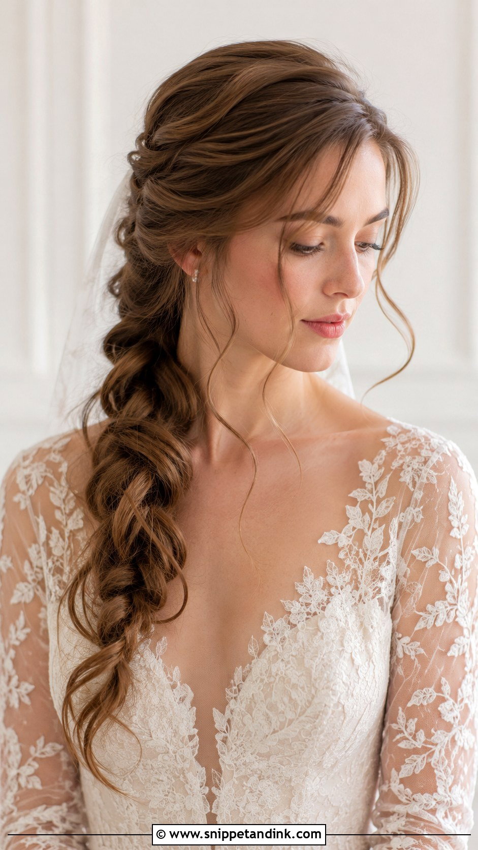 Side Braid With Tendrils - Snippet and Ink - 20 Side Braid Wedding Ideas