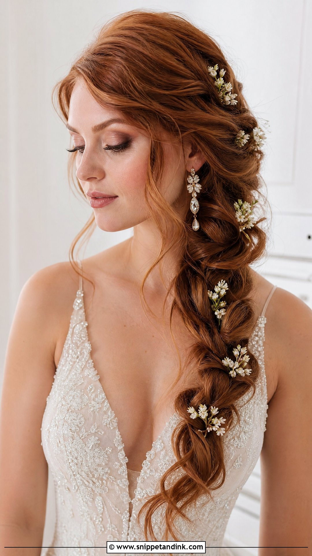 Side Braid for Bride - Snippet and Ink - 20 Braid Hairstyles for Bride