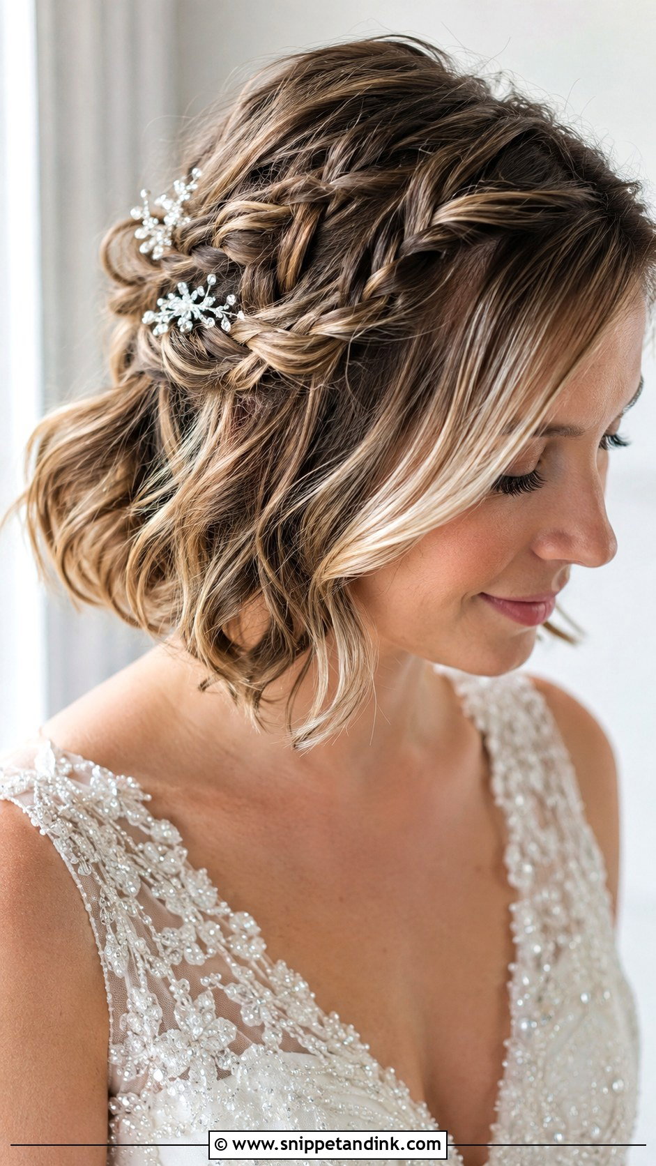 Side Braid for Short Hair Wedding - Snippet and Ink - 20 Side Braid Hairstyles for Wedding