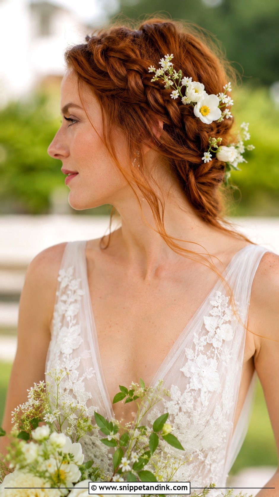 Side Braided Crown - Snippet and Ink - 30 Side Wedding Hairstyles