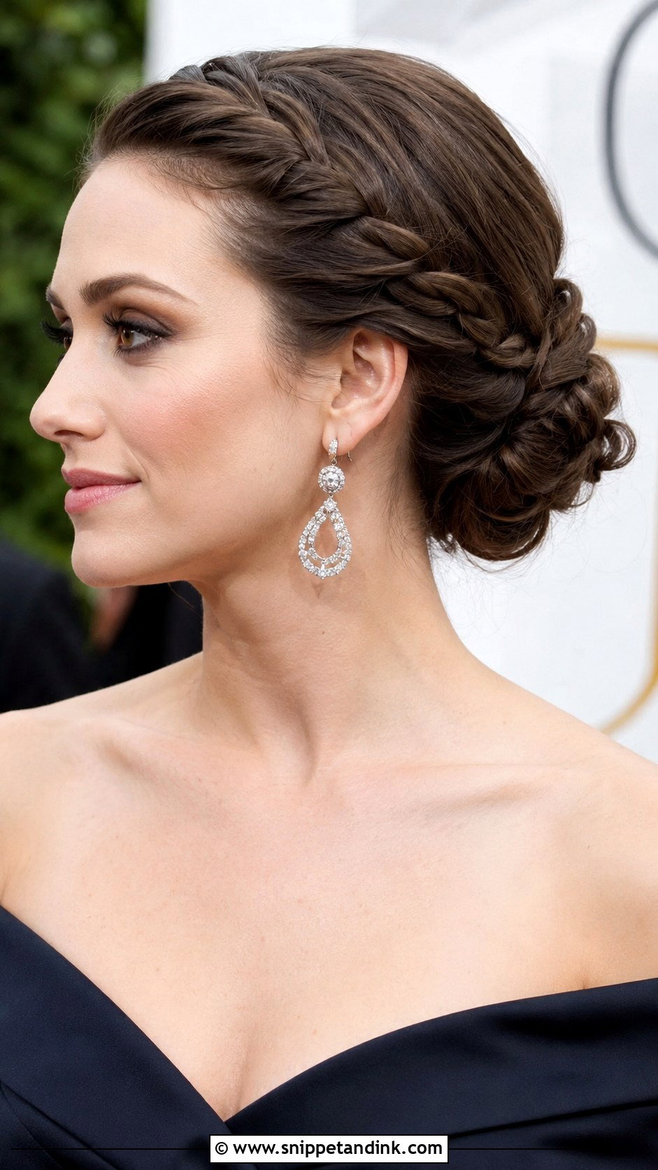 Side Braided Updo for Elegant Weddings - Snippet and Ink - 20 Side Braid Wedding Hair Ideas