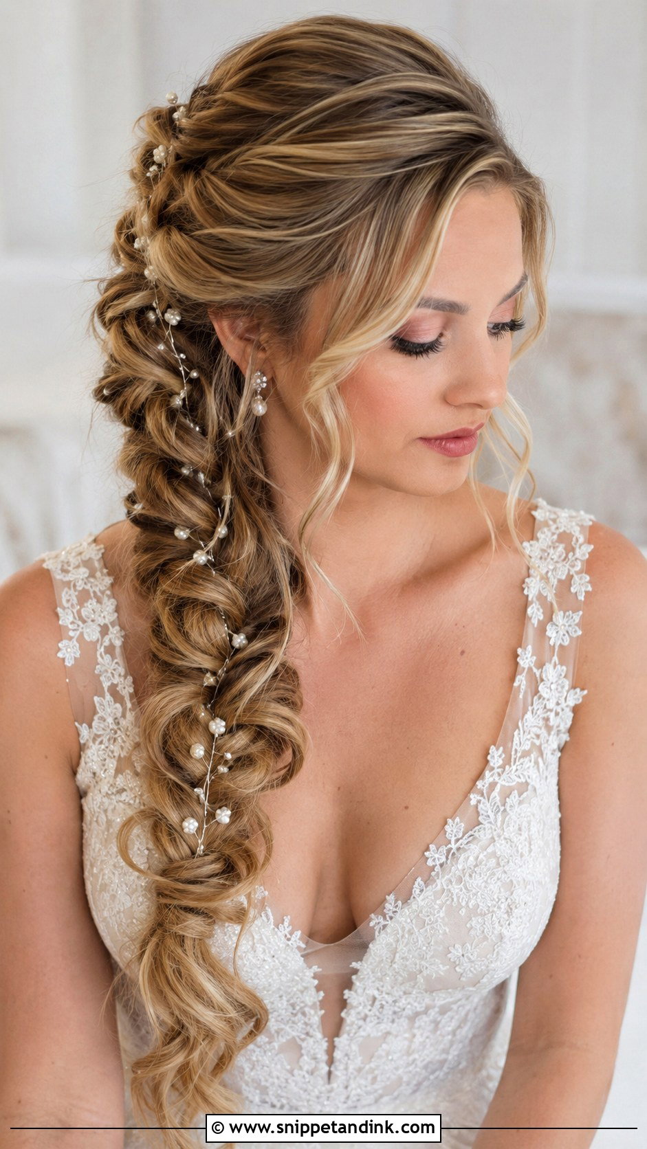 Side Bridal Braid For Long Hair - Snippet and Ink - 15 Side Bridal Style Bride Hairstyles for Long Hair
