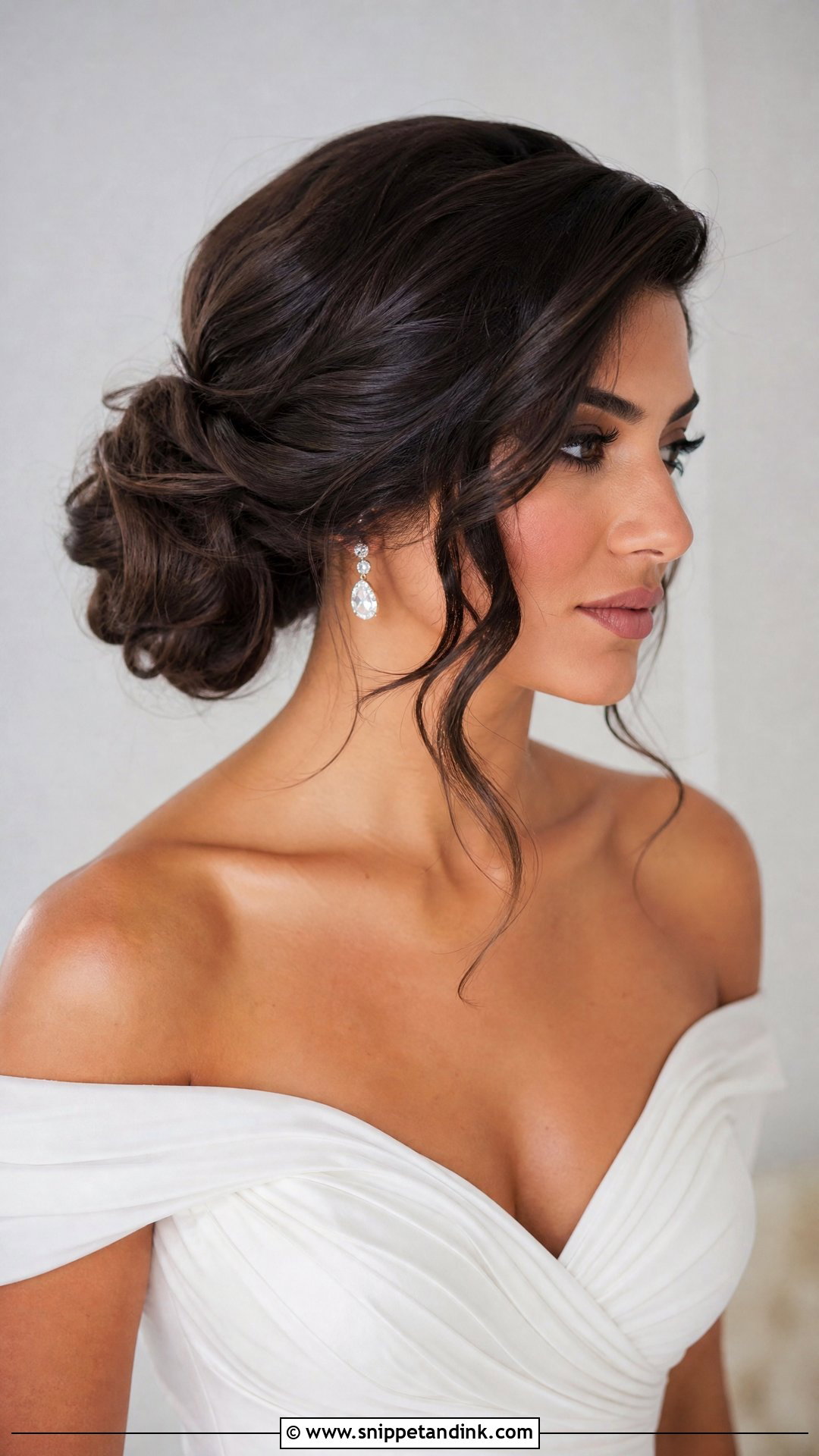 Side Bridal Bun - Snippet and Ink - 15 Bride Bun Hairstyles Wedding Day