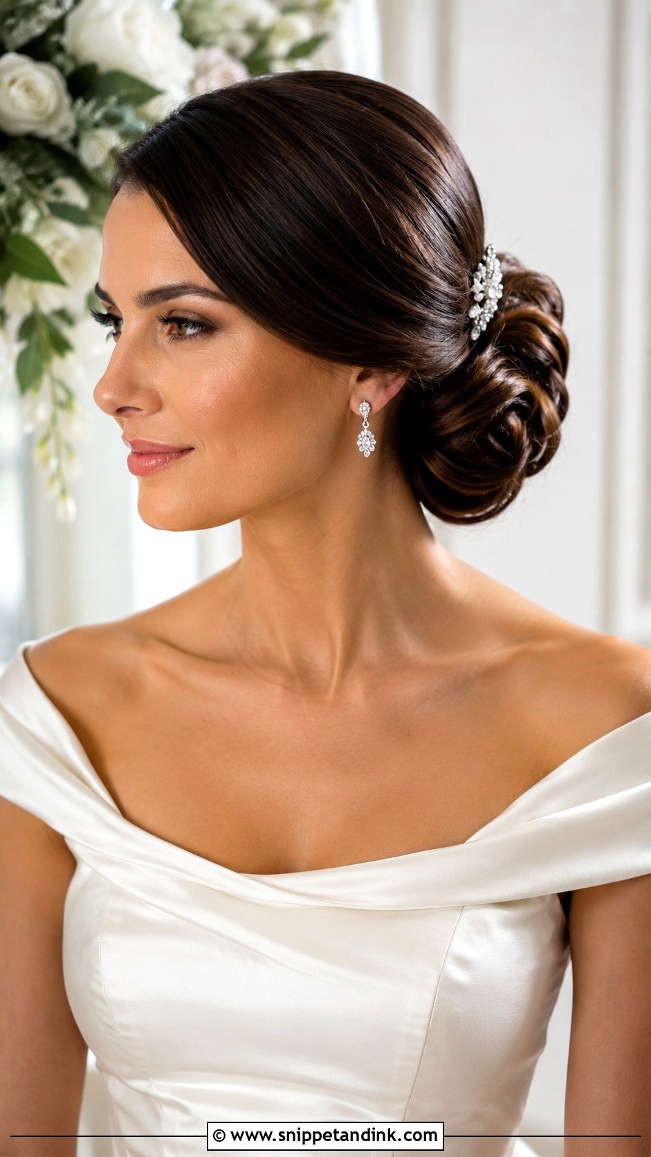 Side Bridal Chignon - Snippet and Ink - 15 One Side Bridal Hairstyle Ideas