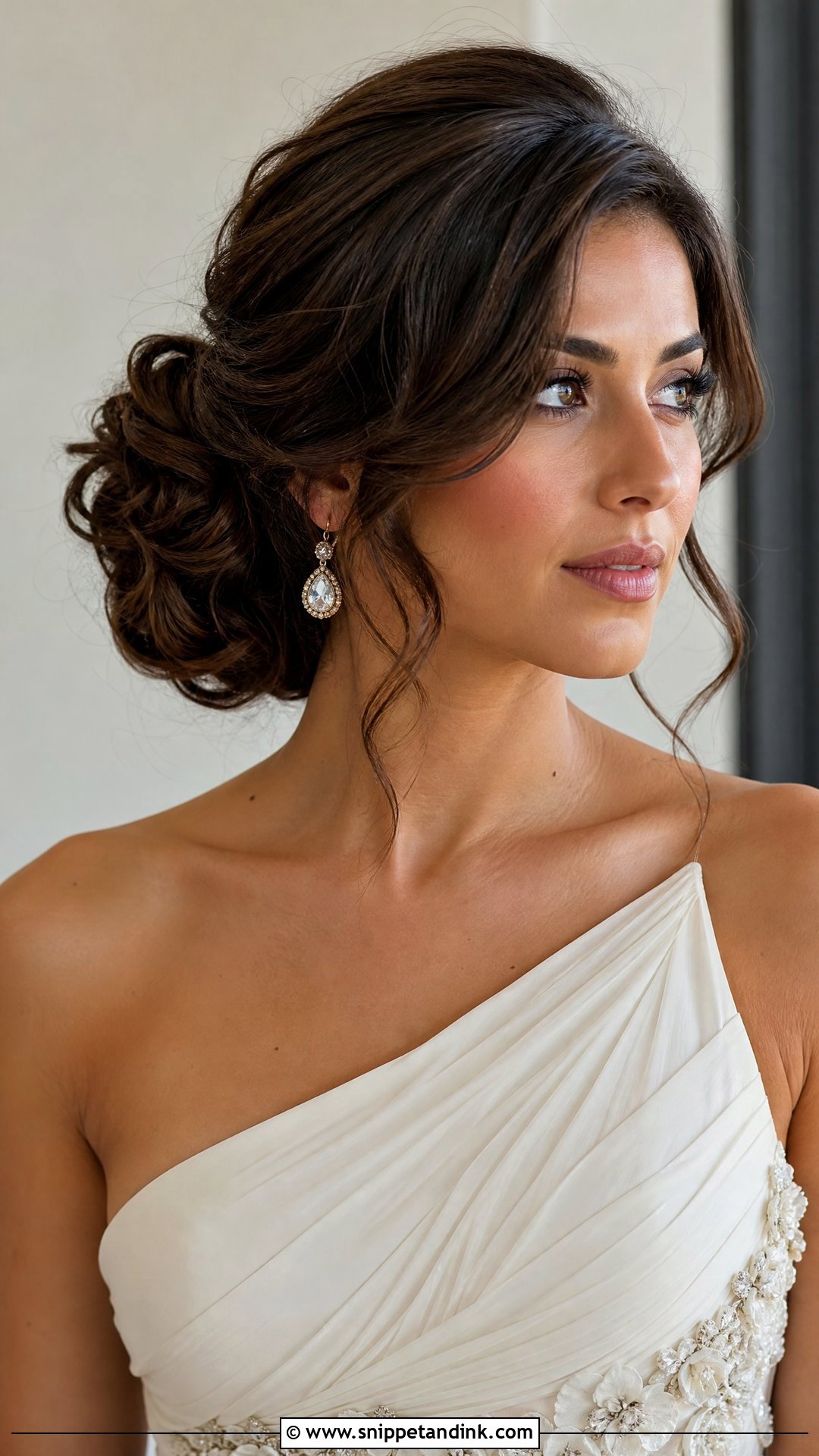 Side Bridal Updo Brown Hair - Snippet and Ink - 15 Bridal Updo Brown Hair Ideas