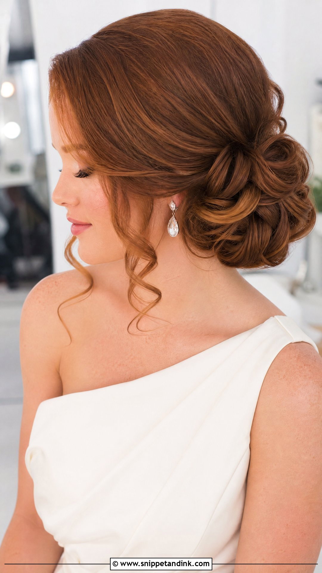 Side Bridal Updo For Thick Long Hair - Snippet and Ink - 15 Bridal Updo for Thick Long Hair Ideas