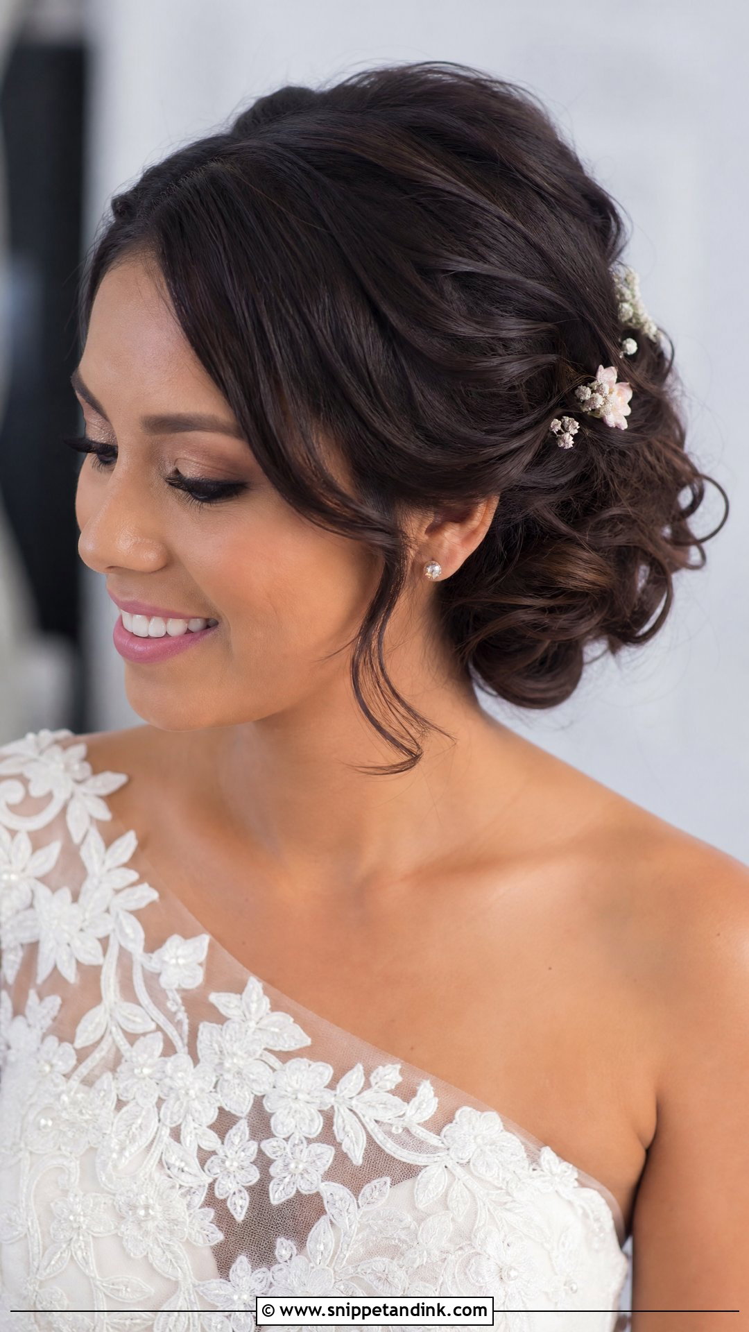 Side Bridal Updo - Snippet and Ink - 15 Elegant Bridal Updo Hairstyles