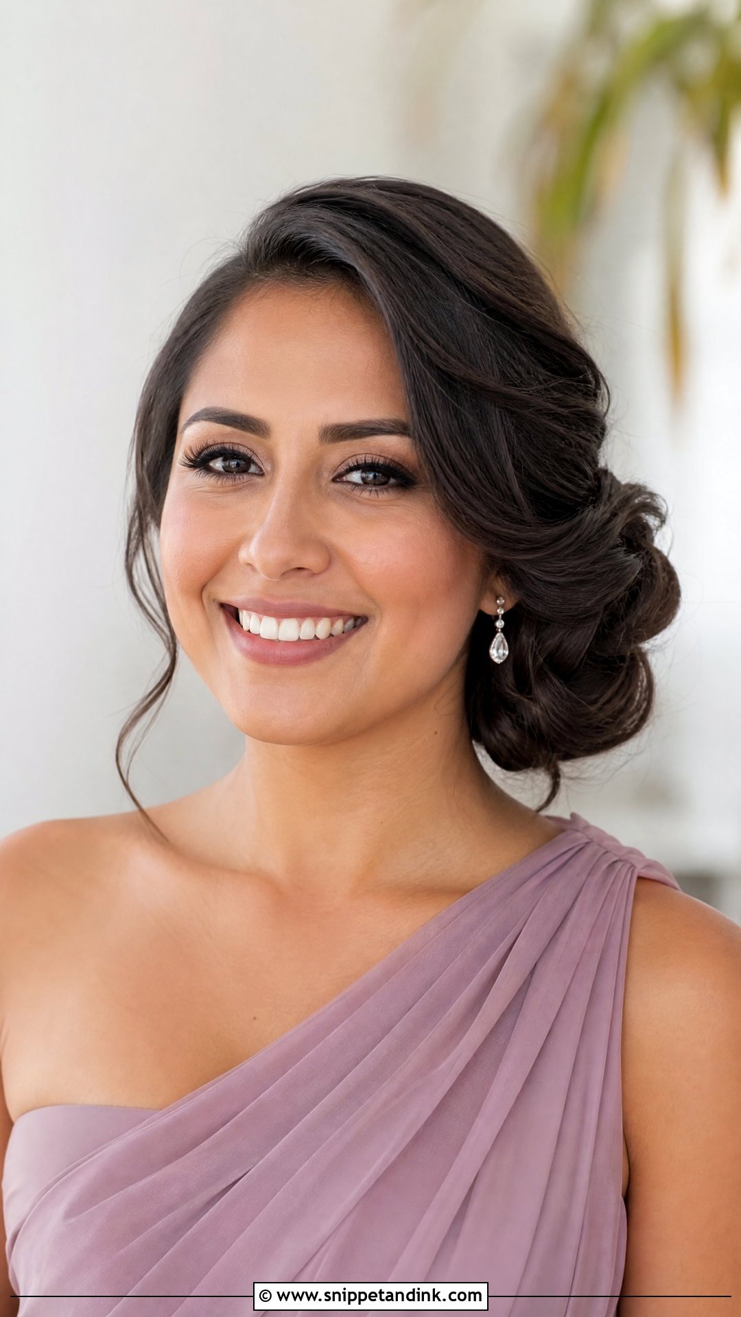 Side Bun Bridal Party Updo - Snippet and Ink - 15 Bridal Party Updo Ideas