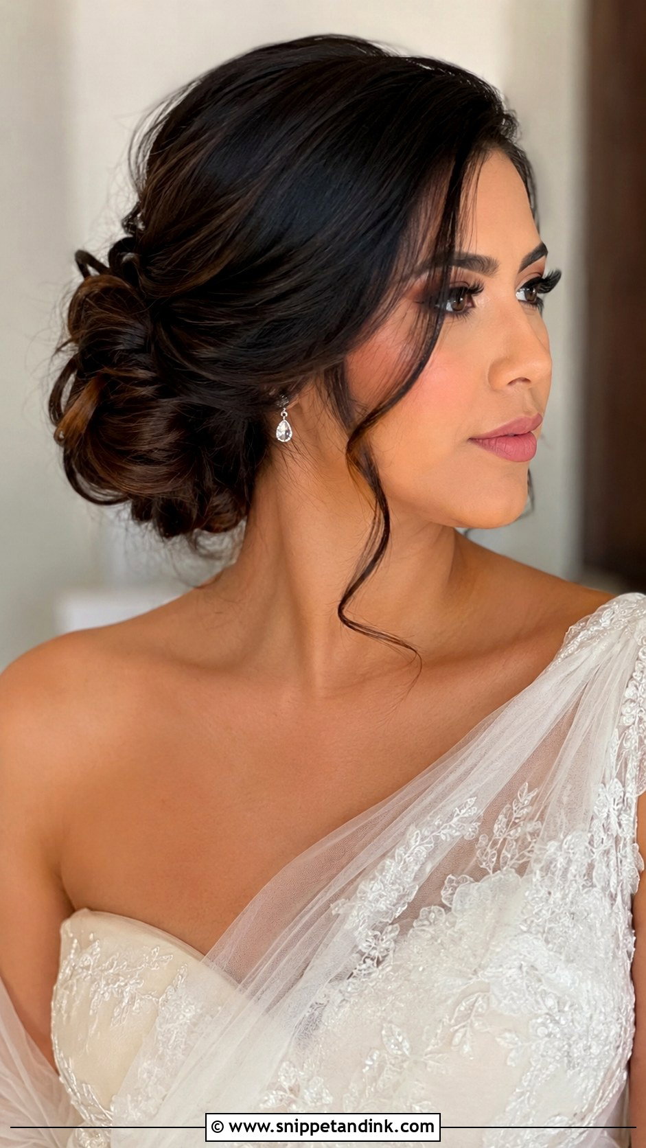 Side Bun Bridal Updo - Snippet and Ink - 20 Brides Updo Hairstyles