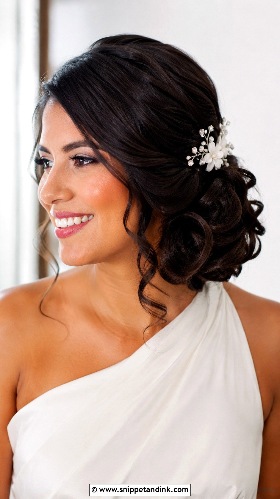 Side Bun Bride Updo For Long Hair - Snippet and Ink - 20 Bride Updo Hairstyles for Long Hair