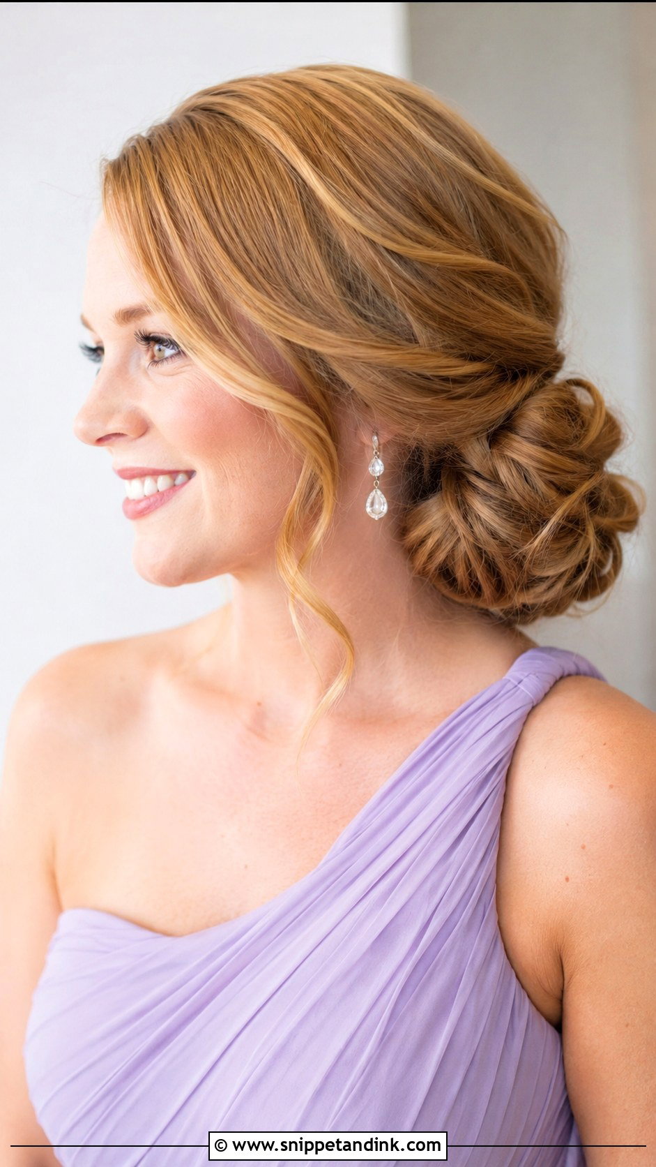 Side Bun Bridesmaid Hair - Snippet and Ink - 20 Bun Bridesmaid Hair Ideas