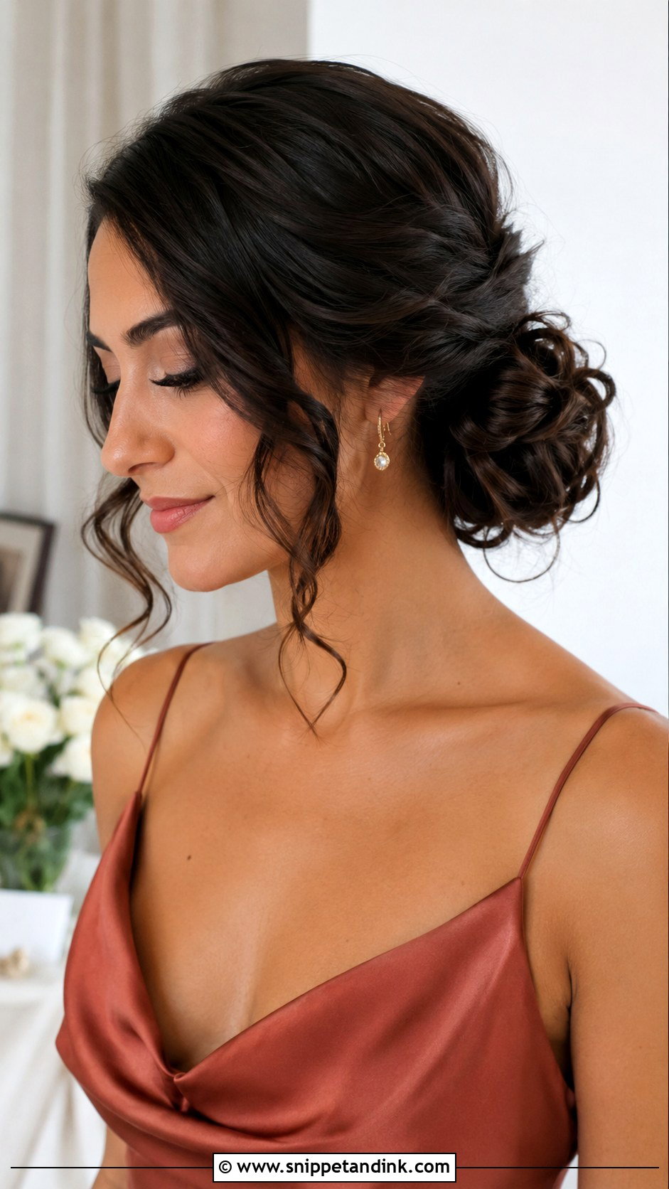 Side Bun Bridesmaid Updo - Snippet and Ink - 20 Updo for Wedding Bridesmaid Ideas