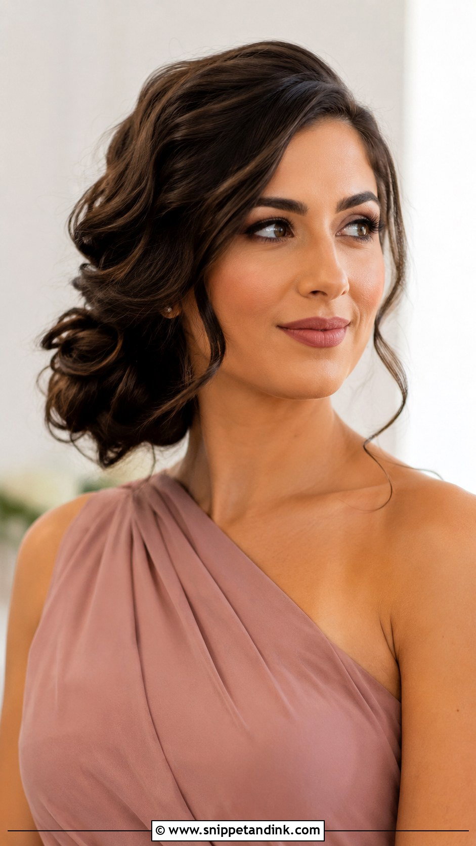 Side Bun Bridesmaid Updo - Snippet and Ink - 20 Updo Hair Styles for Bridesmaids