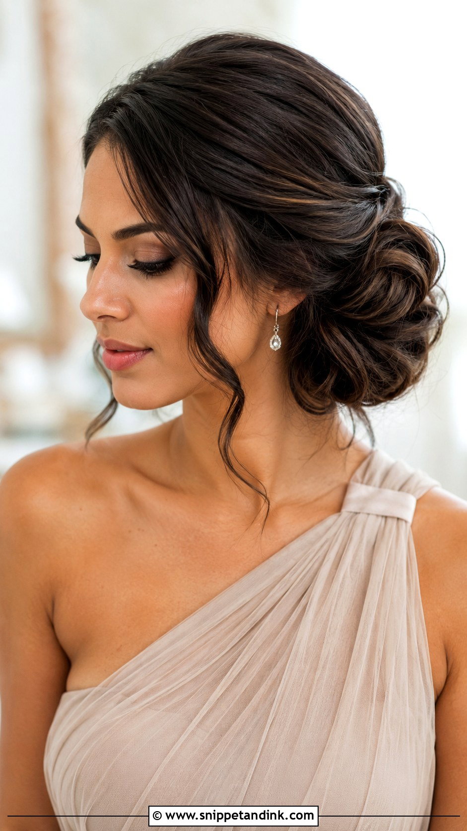 Side Bun Bridesmaid Updo - Snippet and Ink - 20 Wedding Hairstyles for Bridesmaids Updo