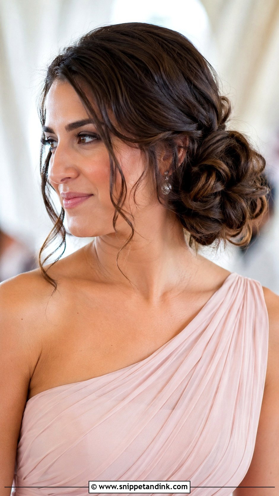 Side Bun Bridesmaid Updo - Snippet and Ink - 25 Bridesmaid Updos