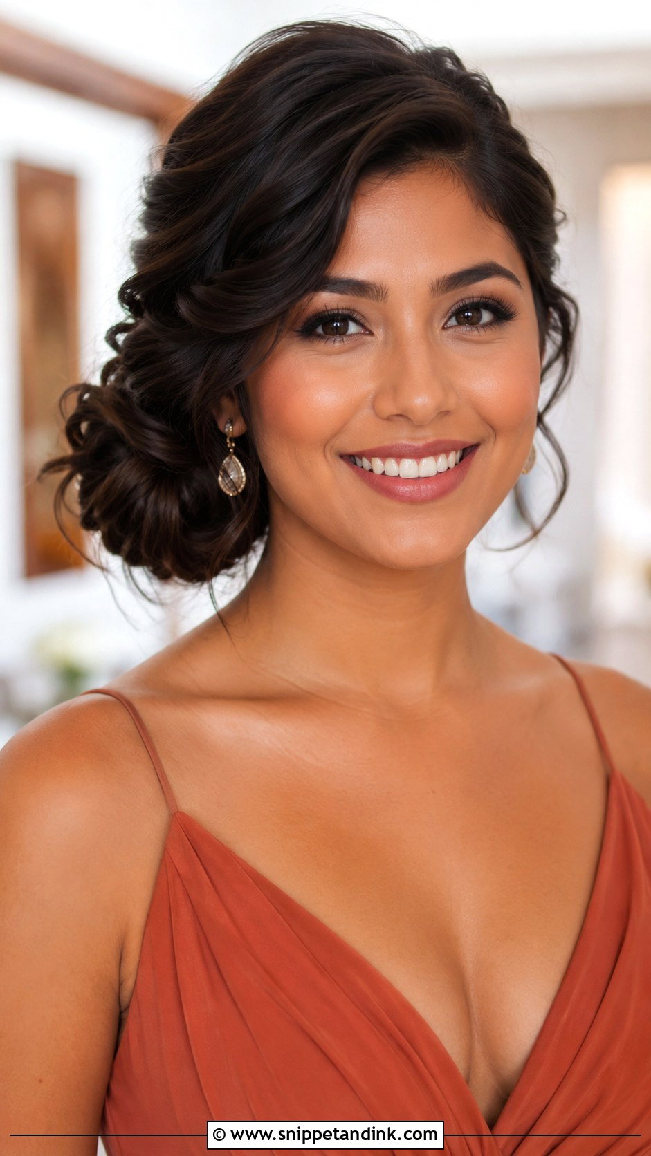 Side Bun Bridesmaid Updo - Snippet and Ink - 20 Simple Bridesmaid Hairstyles Updo