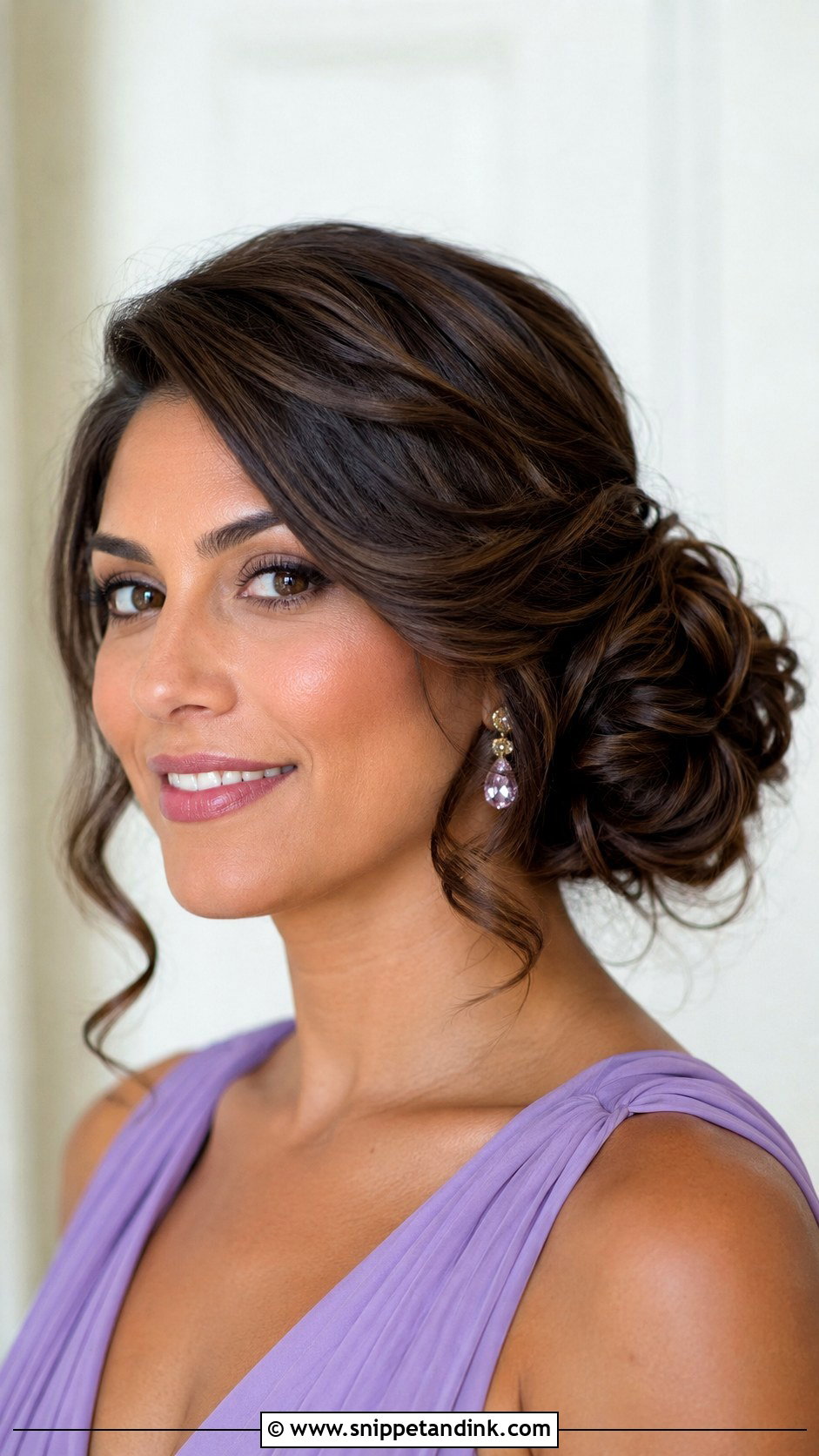 Side Bun Bridesmaid Updo - Snippet and Ink - 20 Simple Easy Updo Wedding Hairstyles Medium Length Bridesmaid