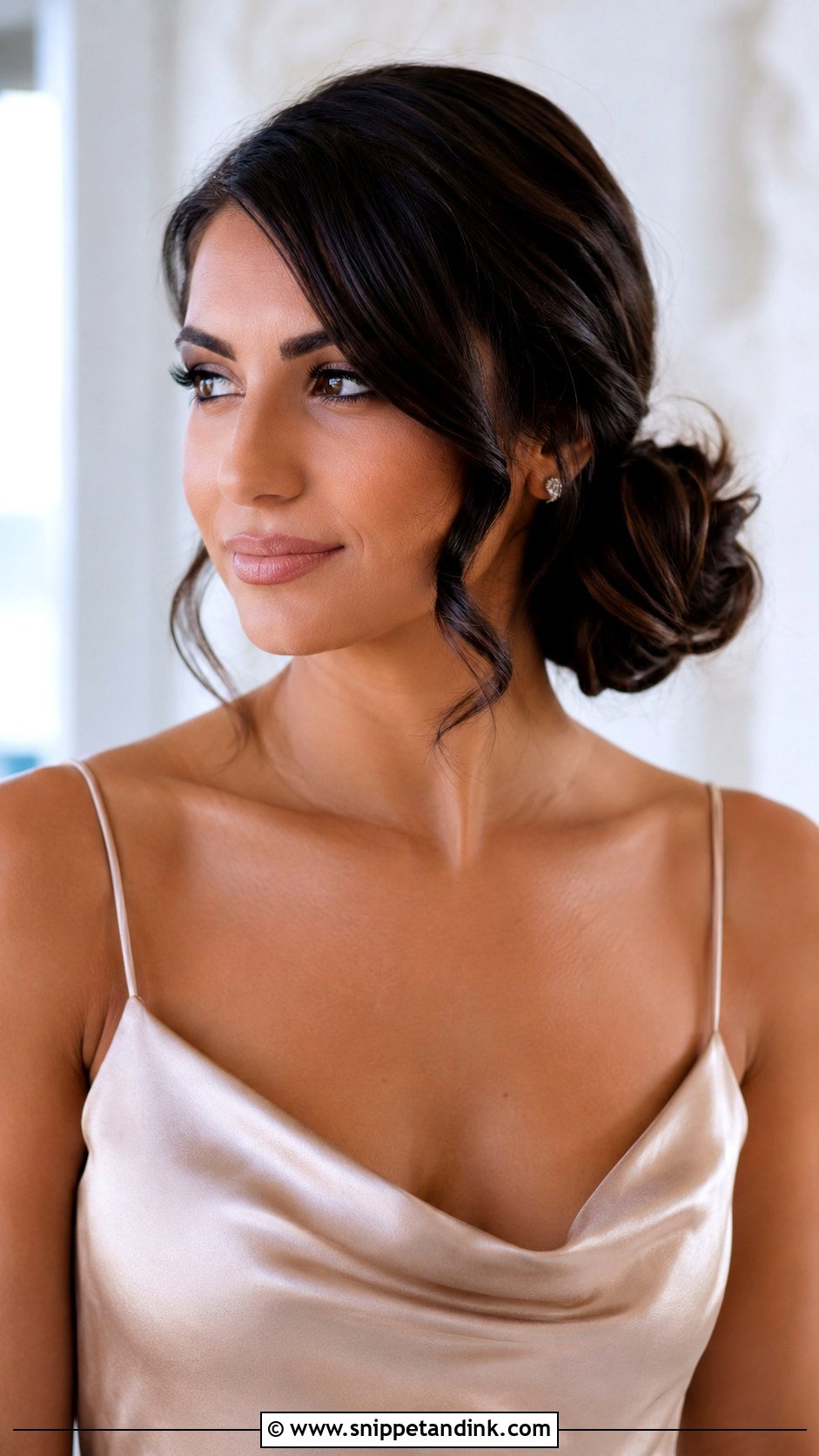 Side Bun Bridesmaid Updo - Snippet and Ink - 20 Bridesmaid Up Do Hairstyles