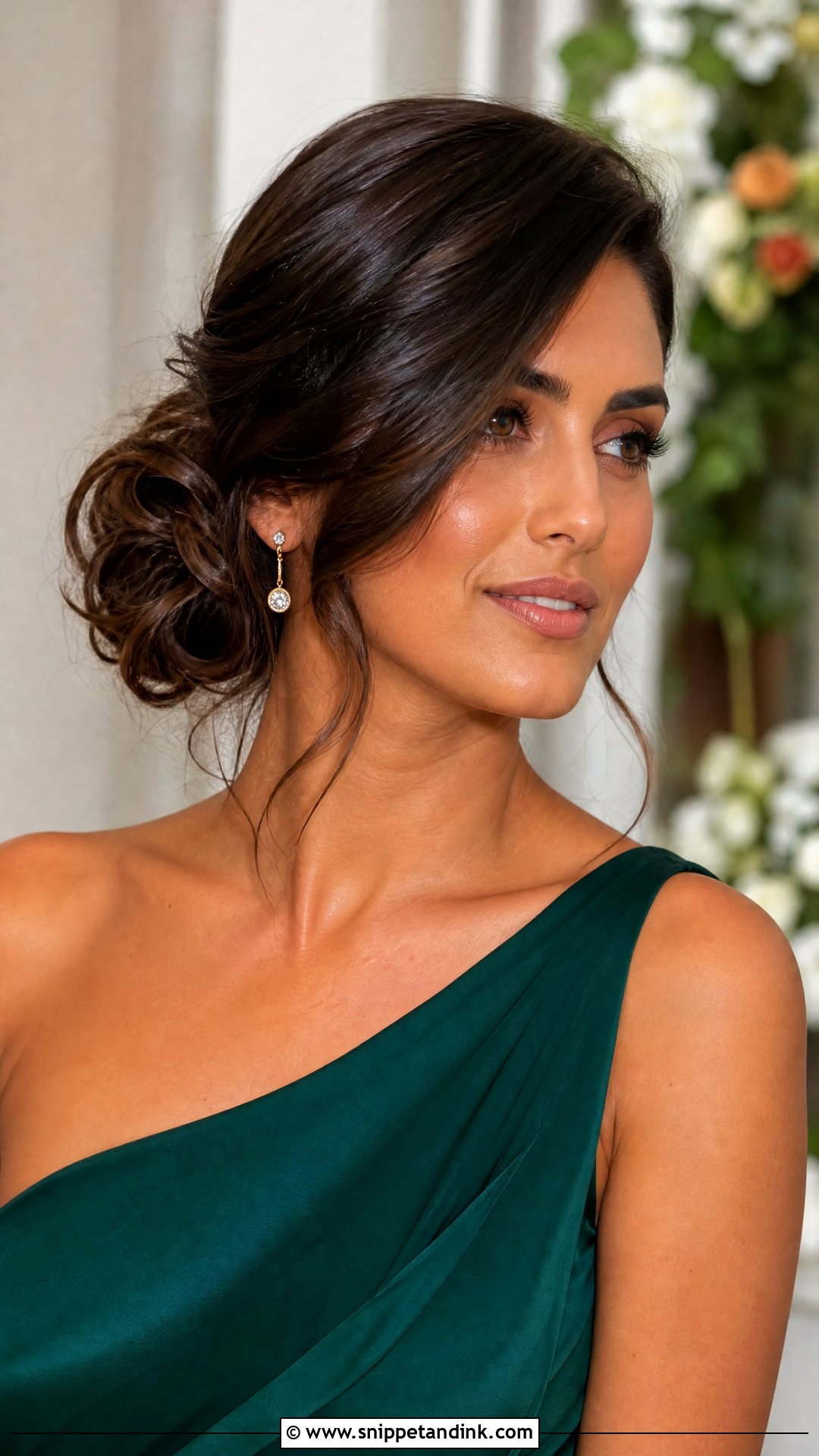 Side Bun For Medium Hair - Snippet and Ink - 15 Easy Wedding Guest Updos for Medium Hair
