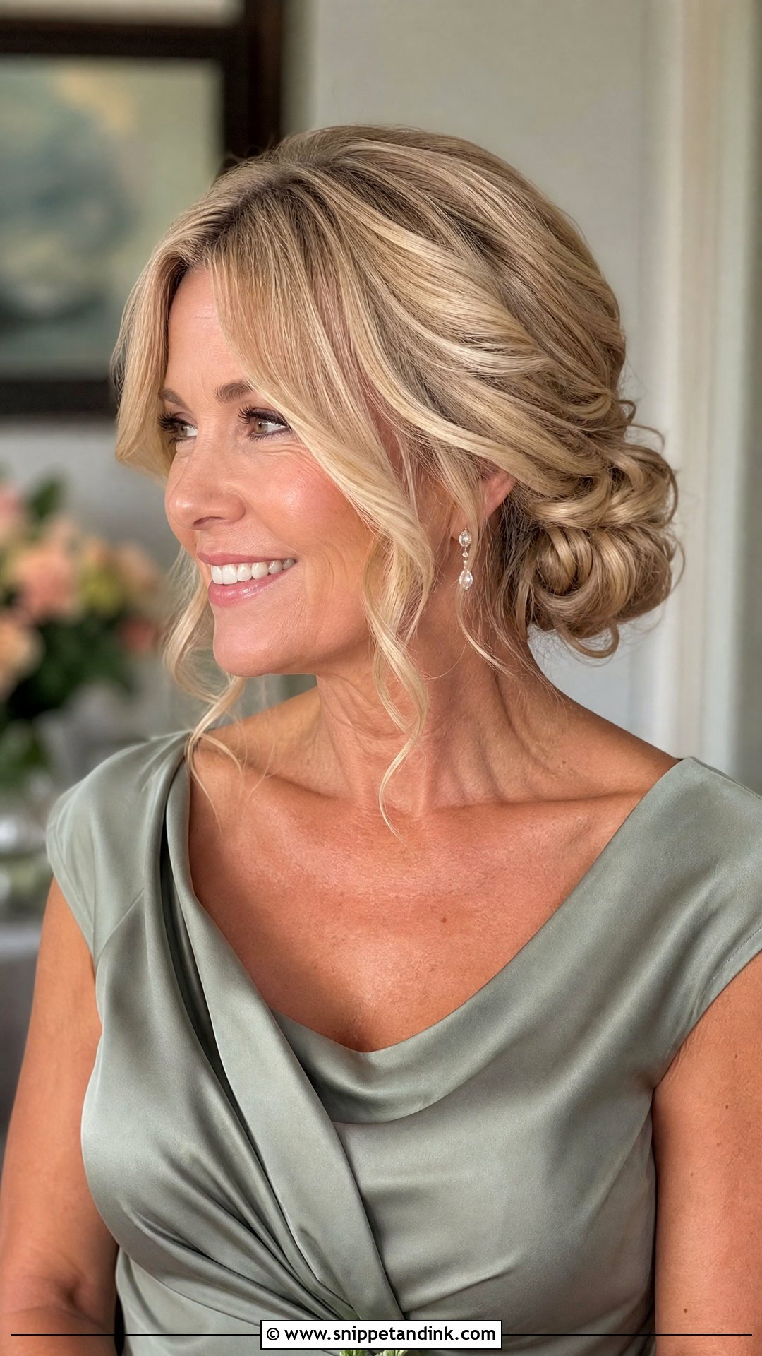 Side Bun Mother Of The Bride Hairstyle - Snippet and Ink - 20 Mother of Bride Hairstyle Ideas