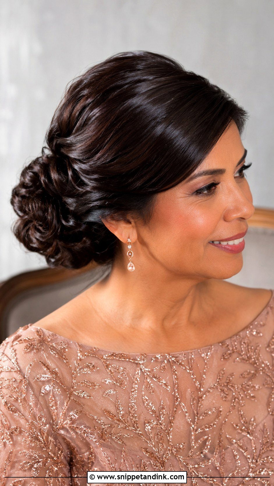 Side Bun Mother Of The Bride Updo - Snippet and Ink - 15 Mother of the Bride Classy Hair Updo Ideas