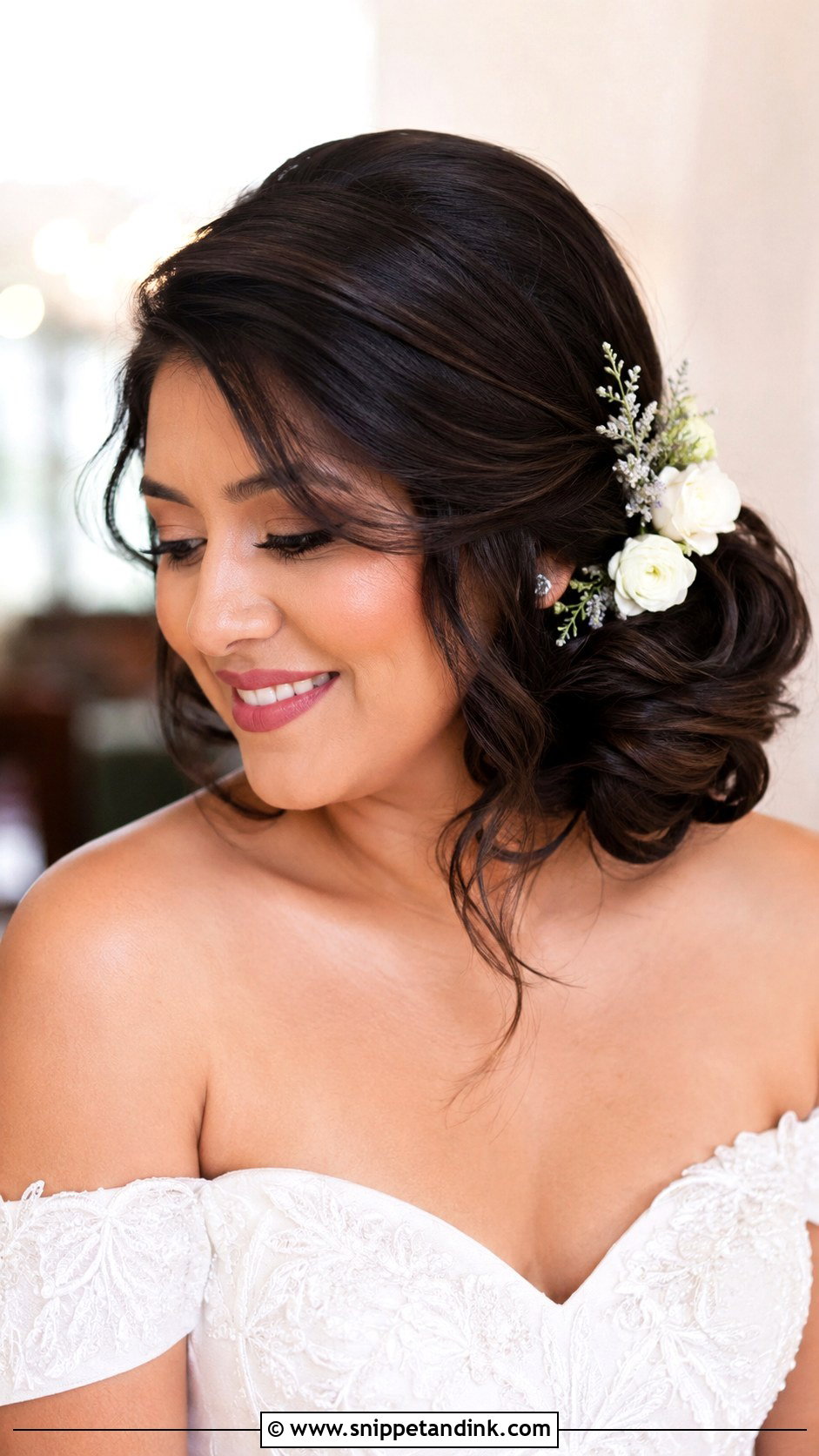 Side Bun Wedding Hair - Snippet and Ink - 20 Hair Up Styles for Wedding