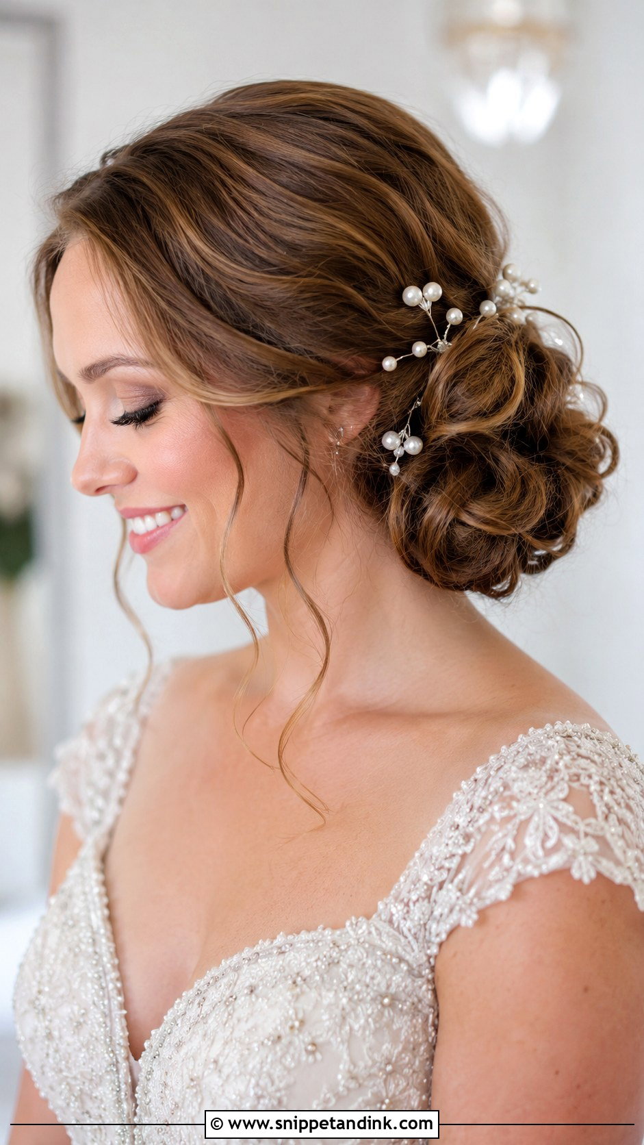 Side Bun Wedding Hairstyle - Snippet and Ink - 35 Wedding Hairstyles