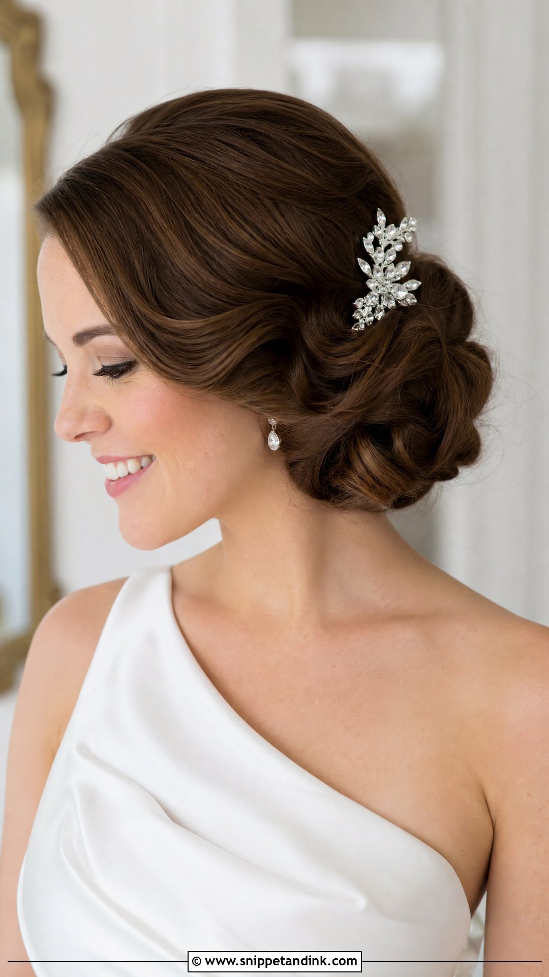 Side Bun Wedding Hairstyle - Snippet and Ink - 20 Bride Bun Hairstyle Ideas