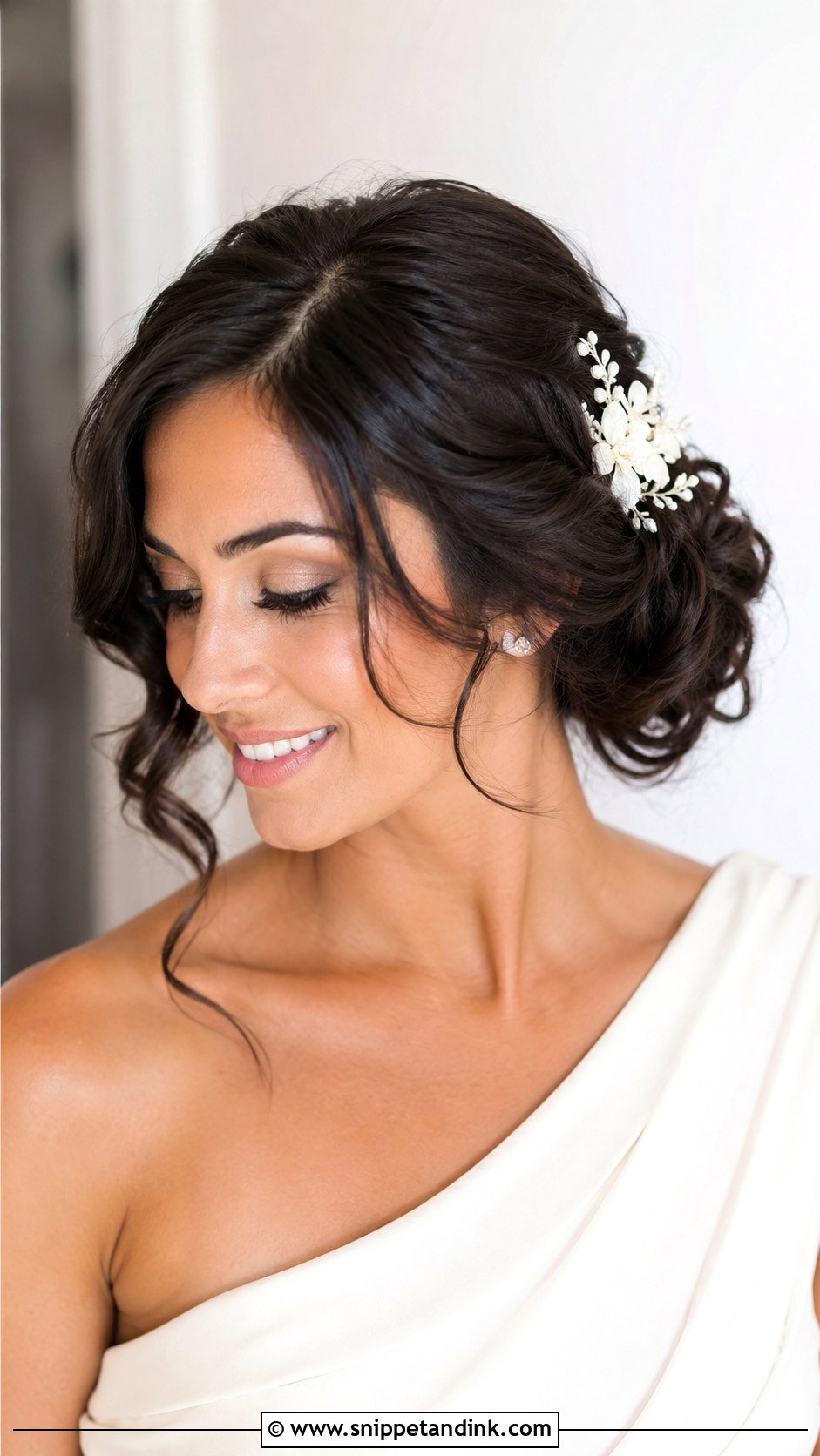 Side Bun Wedding Hairstyle - Snippet and Ink - 20 Hair Up Wedding Hairstyles