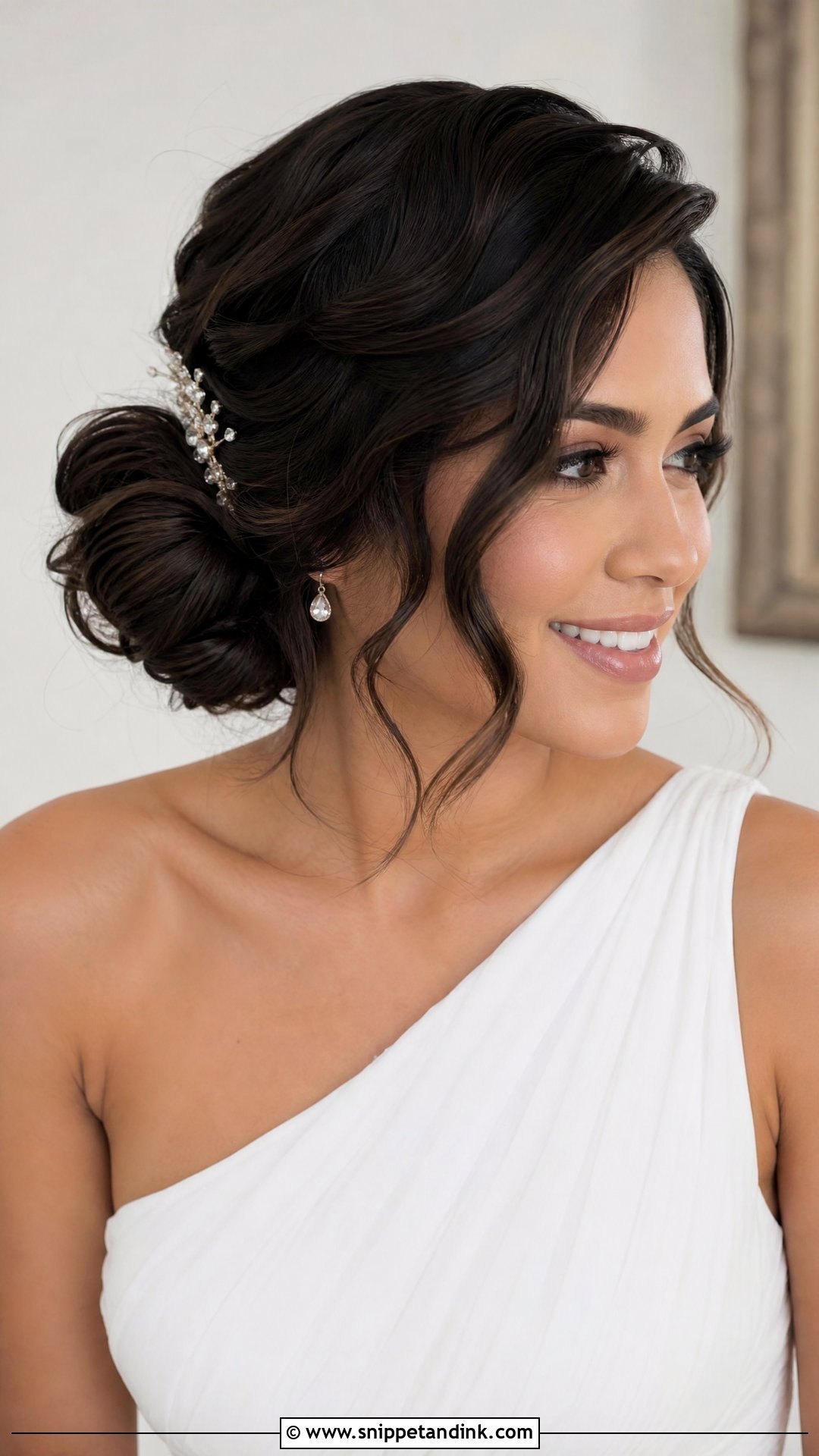Side Bun Wedding Updo - Snippet and Ink - 15 Classy Wedding Updo Ideas