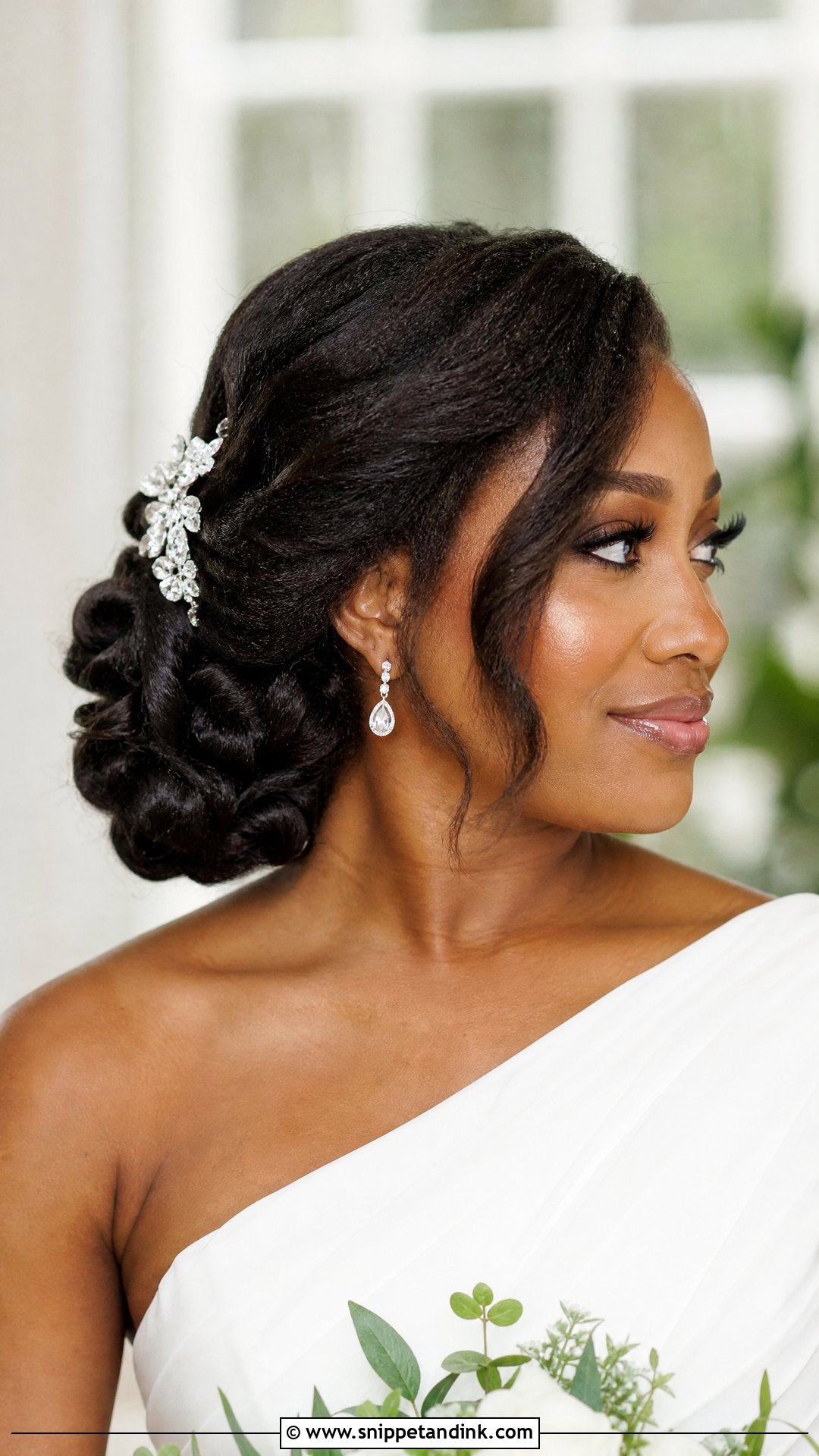 Side Bun Wedding Updo - Snippet and Ink - 20 Wedding Updo Hairstyles Black Women