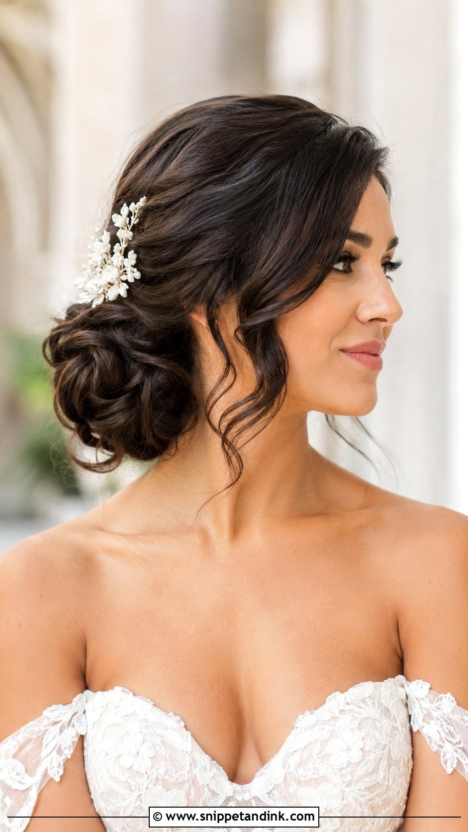 Side Bun Wedding Updo - Snippet and Ink - 15 Wedding Updo for Bride Ideas