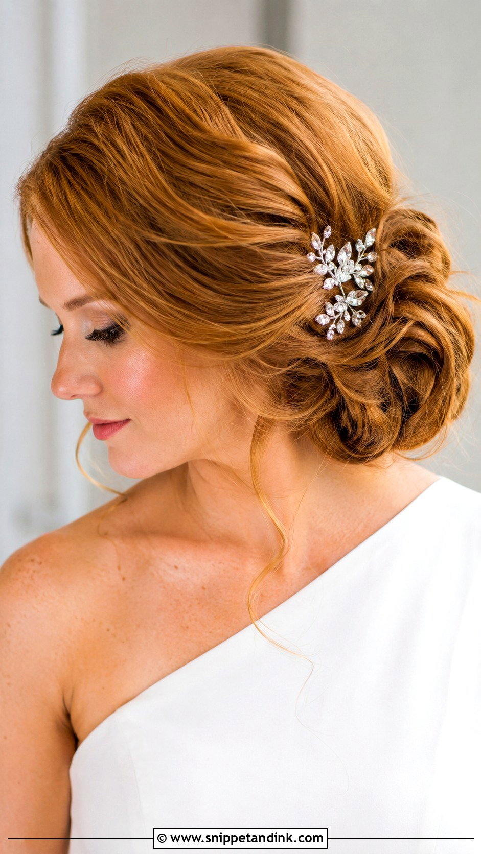 Side Bun Wedding Updo - Snippet and Ink - 20 Long Hair Wedding Updo Ideas