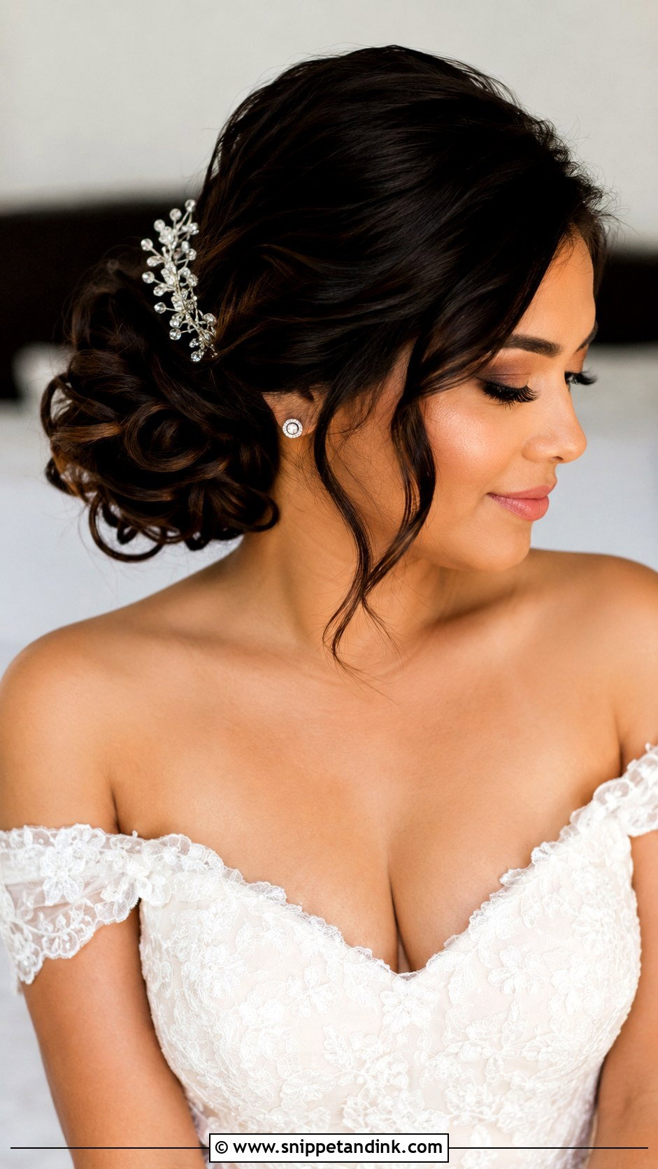Side Bun Wedding Updo For Medium Hair - Snippet and Ink - 15 Wedding Updo for Medium Length Hair Ideas