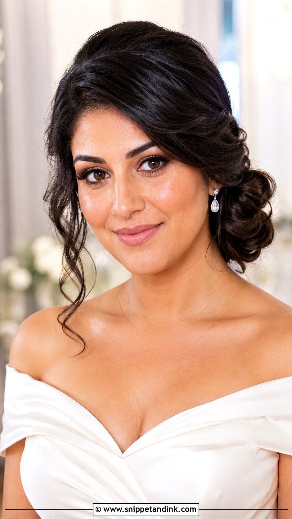 Side Bun Wedding Updo For Round Face - Snippet and Ink - 15 Updos for Round Faces Wedding