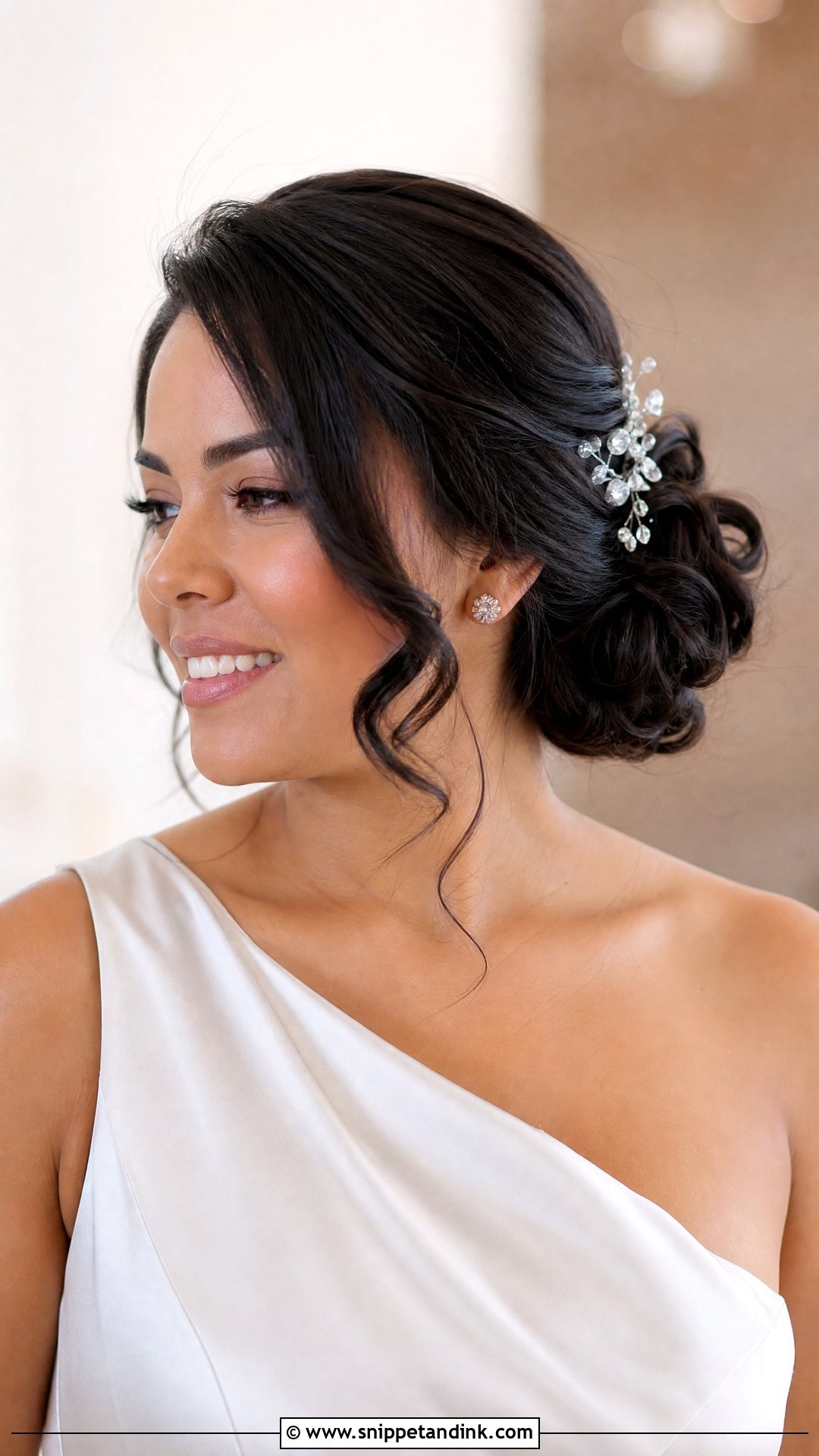 Side Bun Wedding Updo - Snippet and Ink - 15 Classy Wedding Hair Updo Ideas