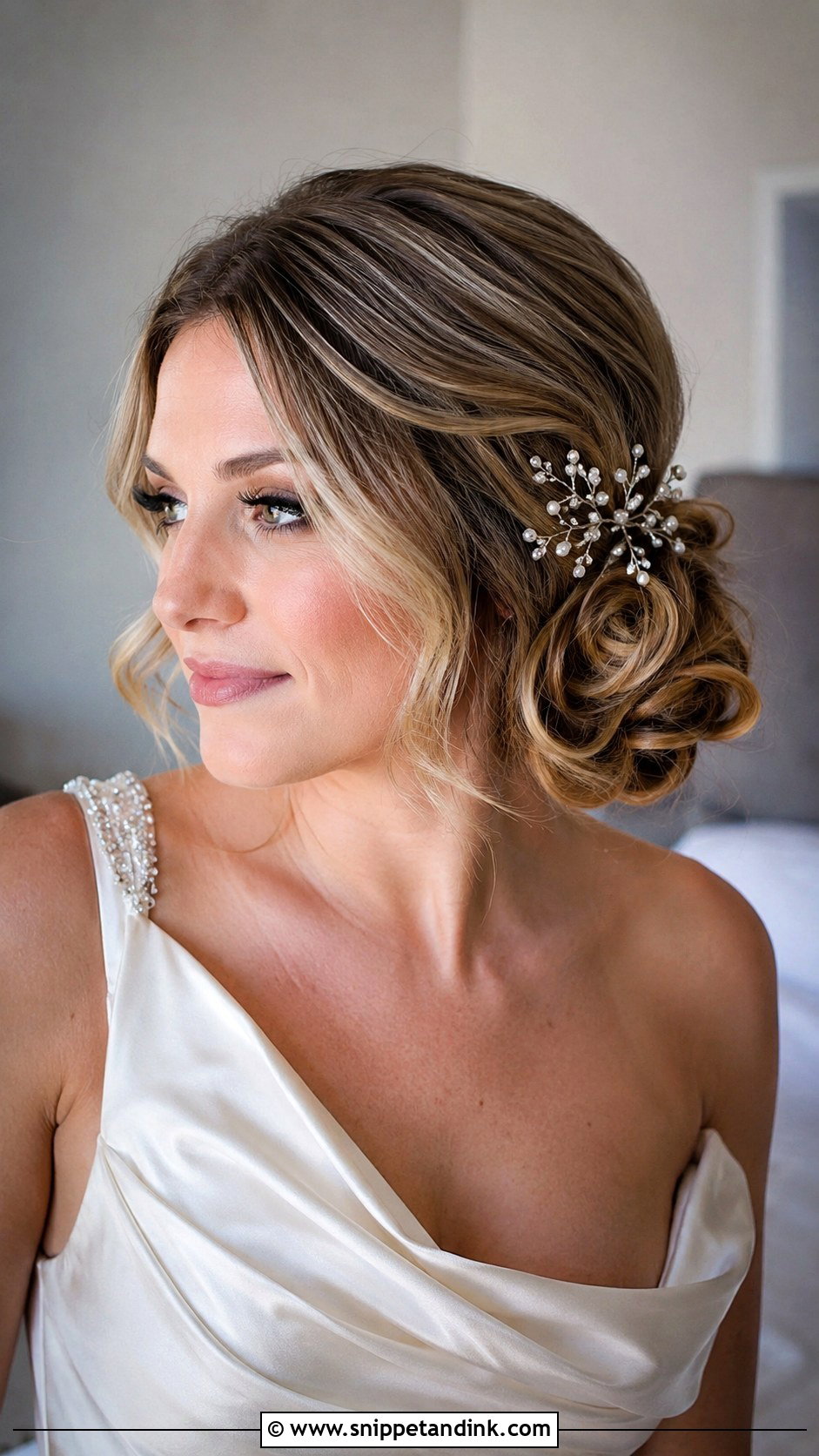 Side Bun With Beaded Accent - Snippet and Ink - 20 1920s Wedding Hair Ideas