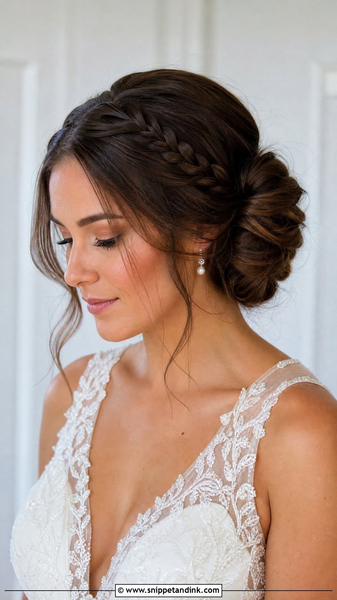 Side Bun With Braid - Snippet and Ink - 20 Side Wedding Hair Ideas