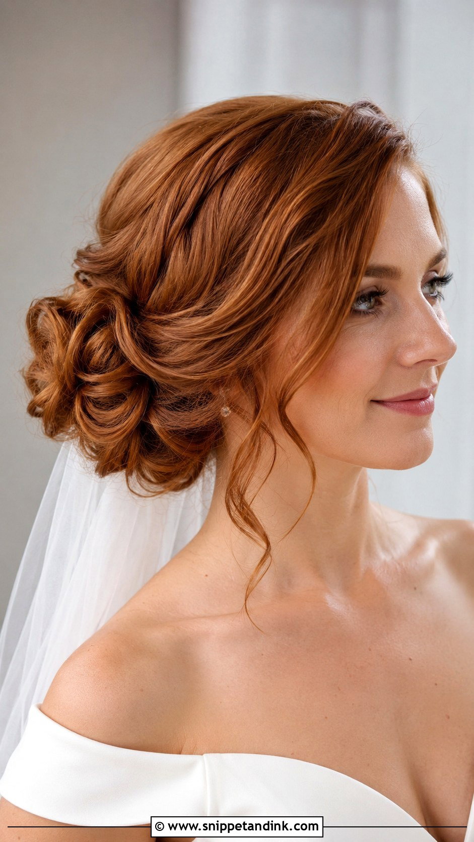 Side Bun With Veil Underneath - Snippet and Ink - 25 Veil Under Updo Ideas