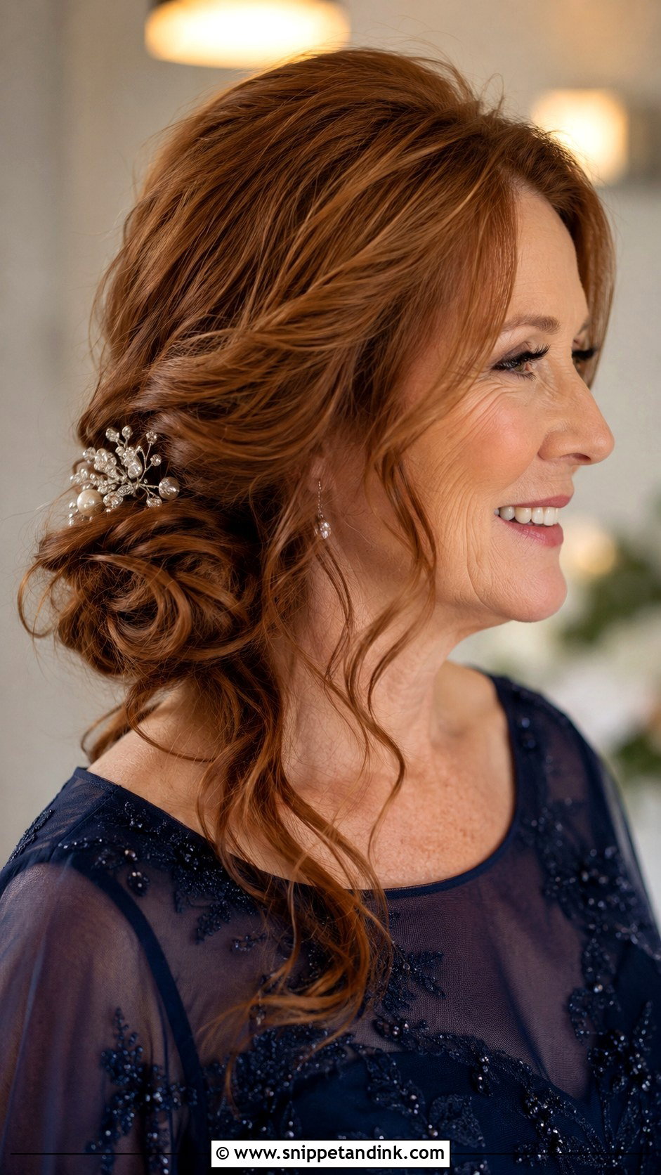 Side Bun for Mother of the Bride - Snippet and Ink - 25 Mother of Bride Wedding Hair Ideas