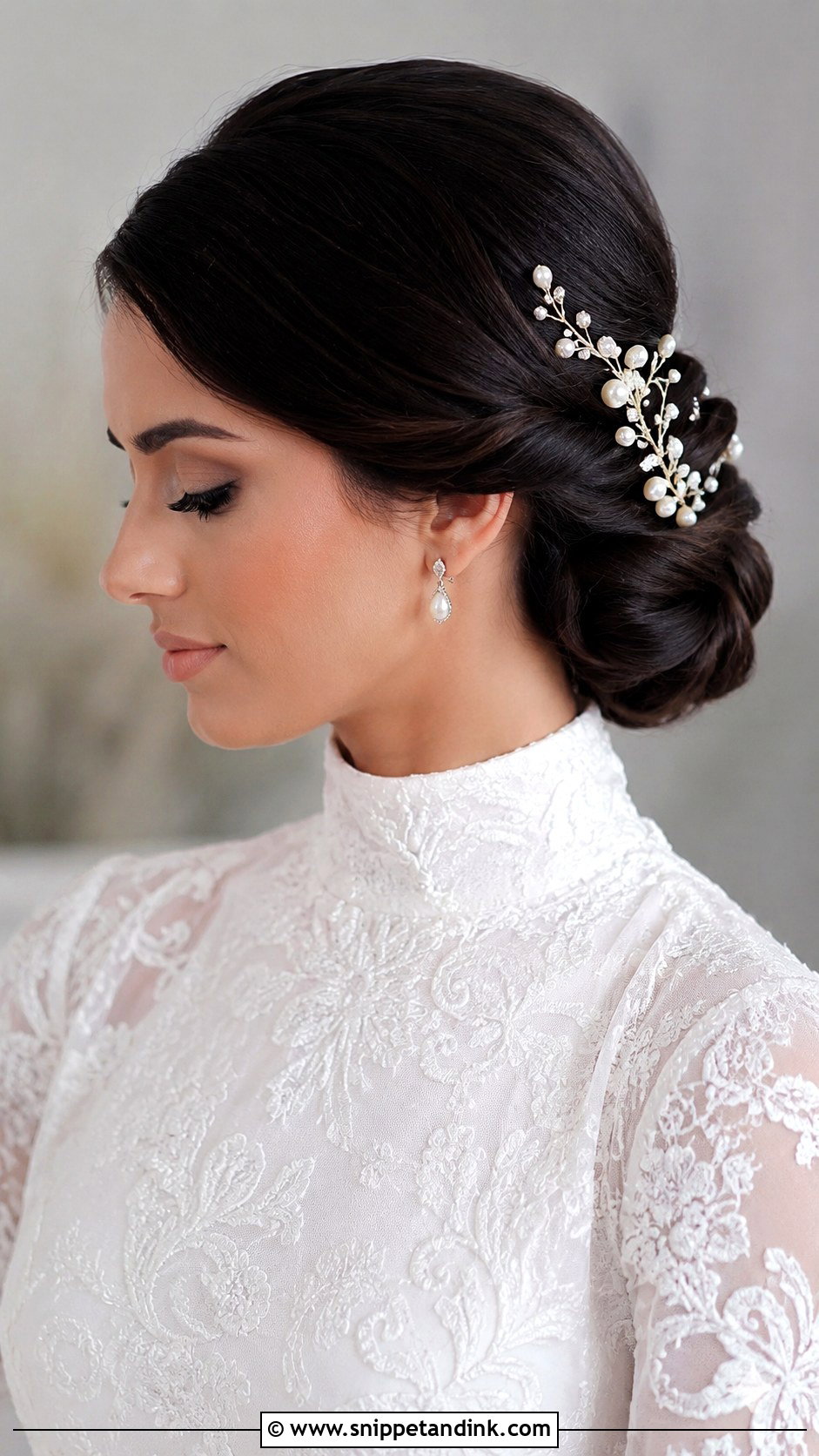 Side Chignon Wedding Hair - Snippet and Ink - 15 Wedding Hair One Side Ideas
